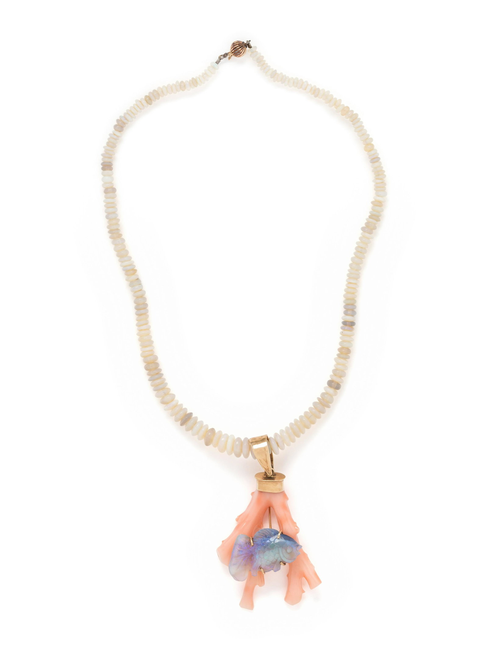 OPAL AND CORAL PENDANT/NECKLACE (1 of 2)