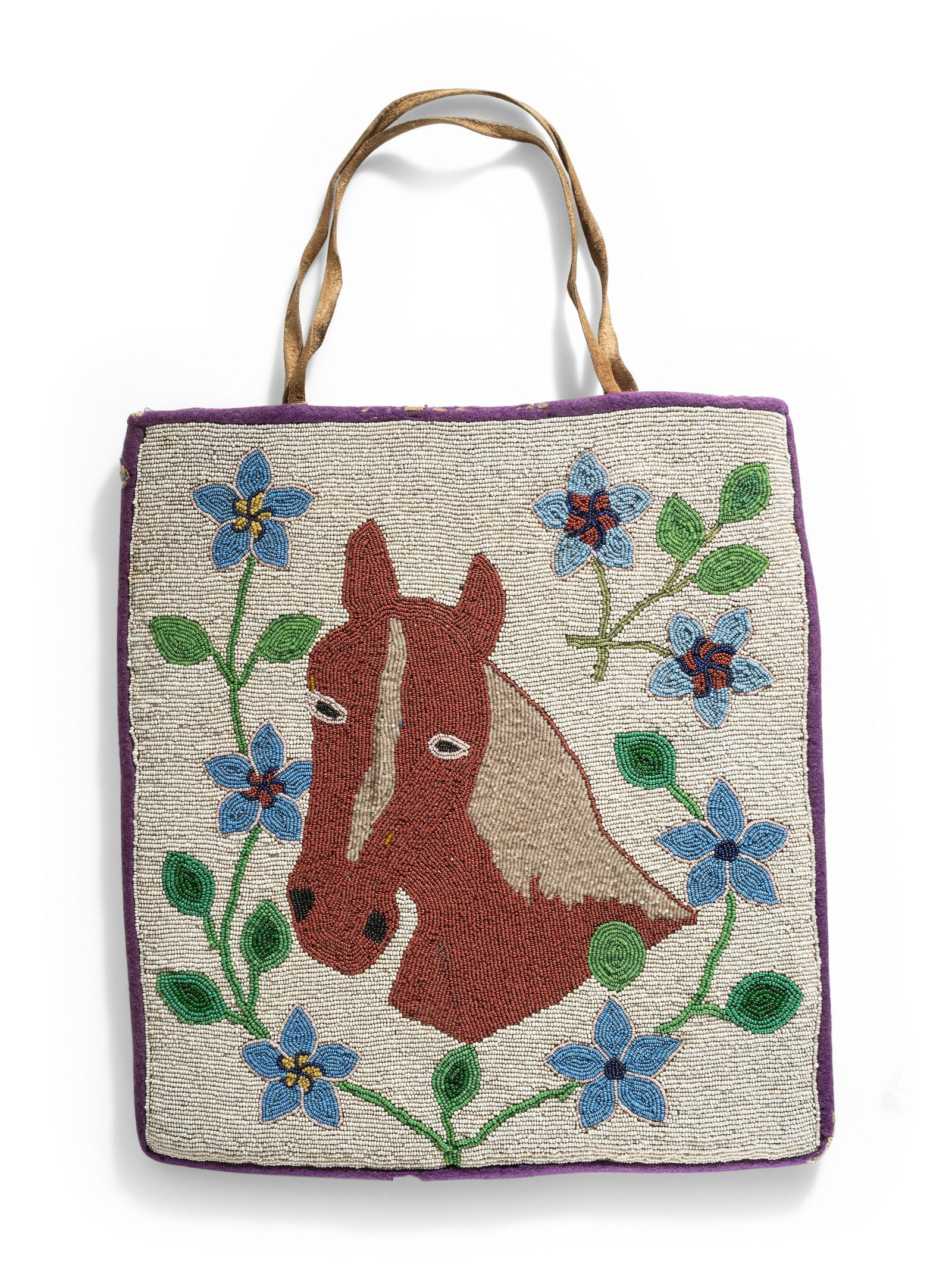 Plateau Beaded Flat Bag, with Pony and Star Flowers (1 of 2)
