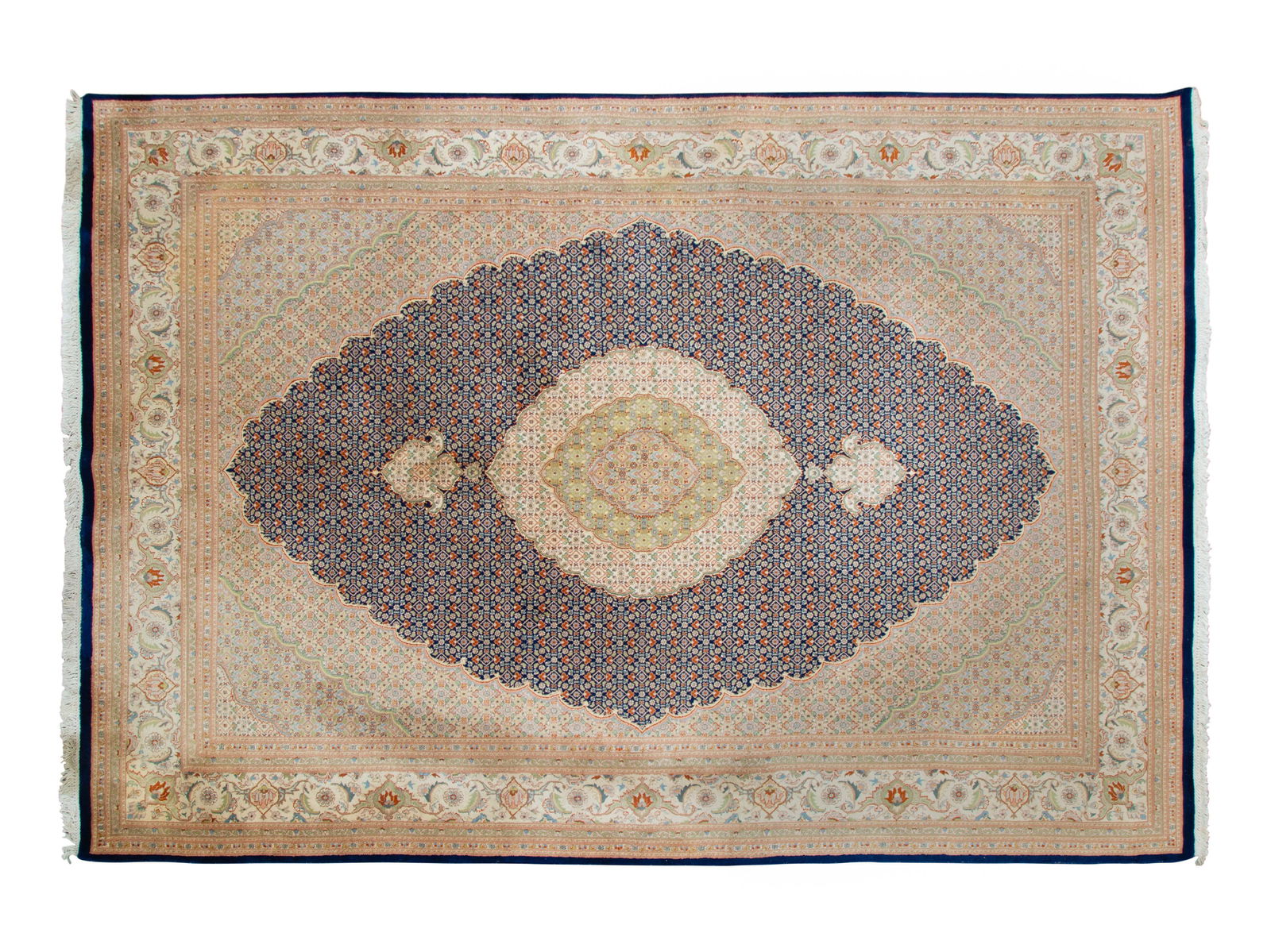 A Tabriz Wool Rug 12 feet 1 inch x 9 feet 2 inches. (1 of 3)