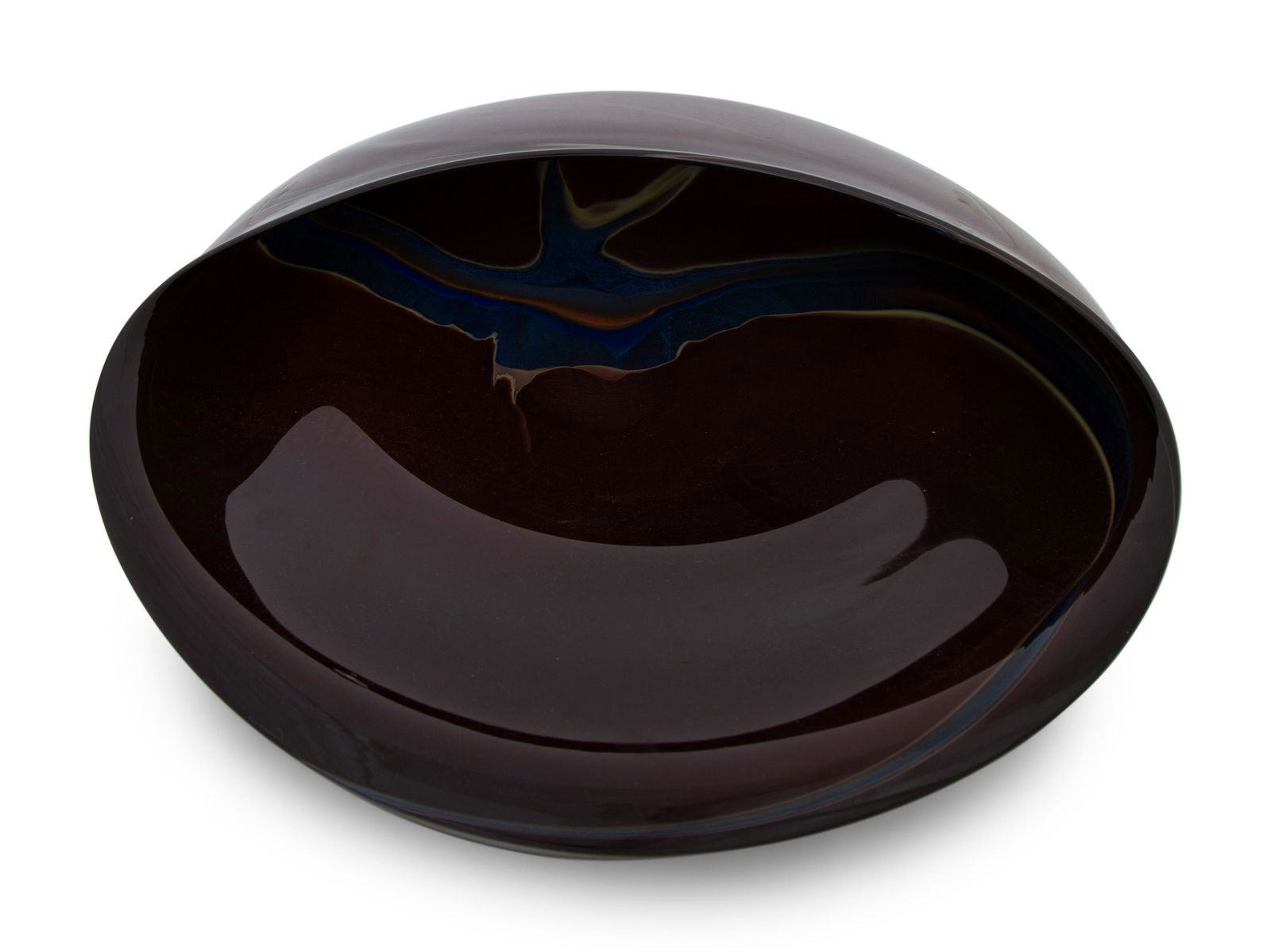 A Signed Murano Glass Bowl Height 5 x diameter 19 inches. (1 of 5)