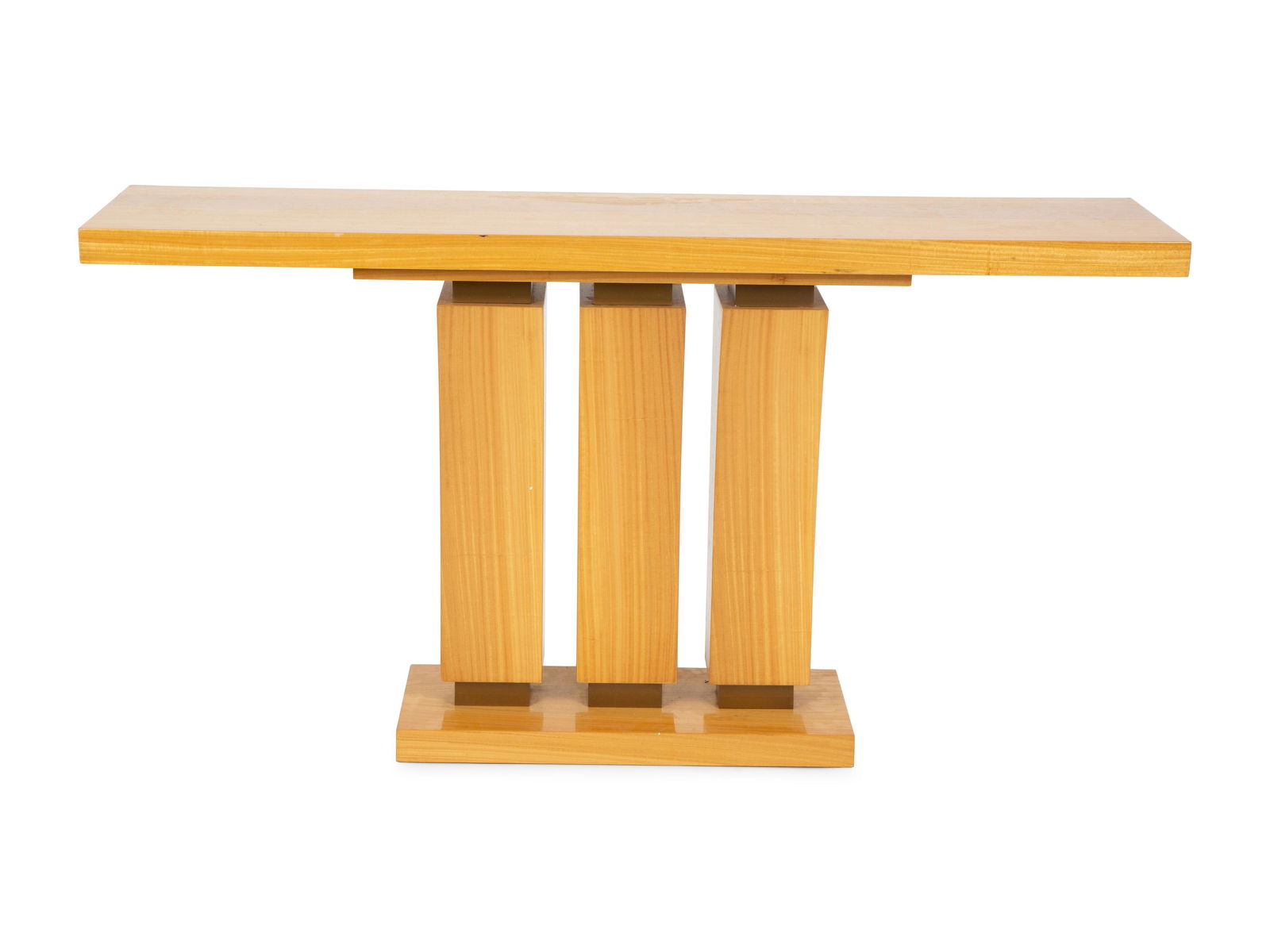 A Contemporary Maple Console Table Height 32 x width 60 x depth 12 inches. (1 of 3)