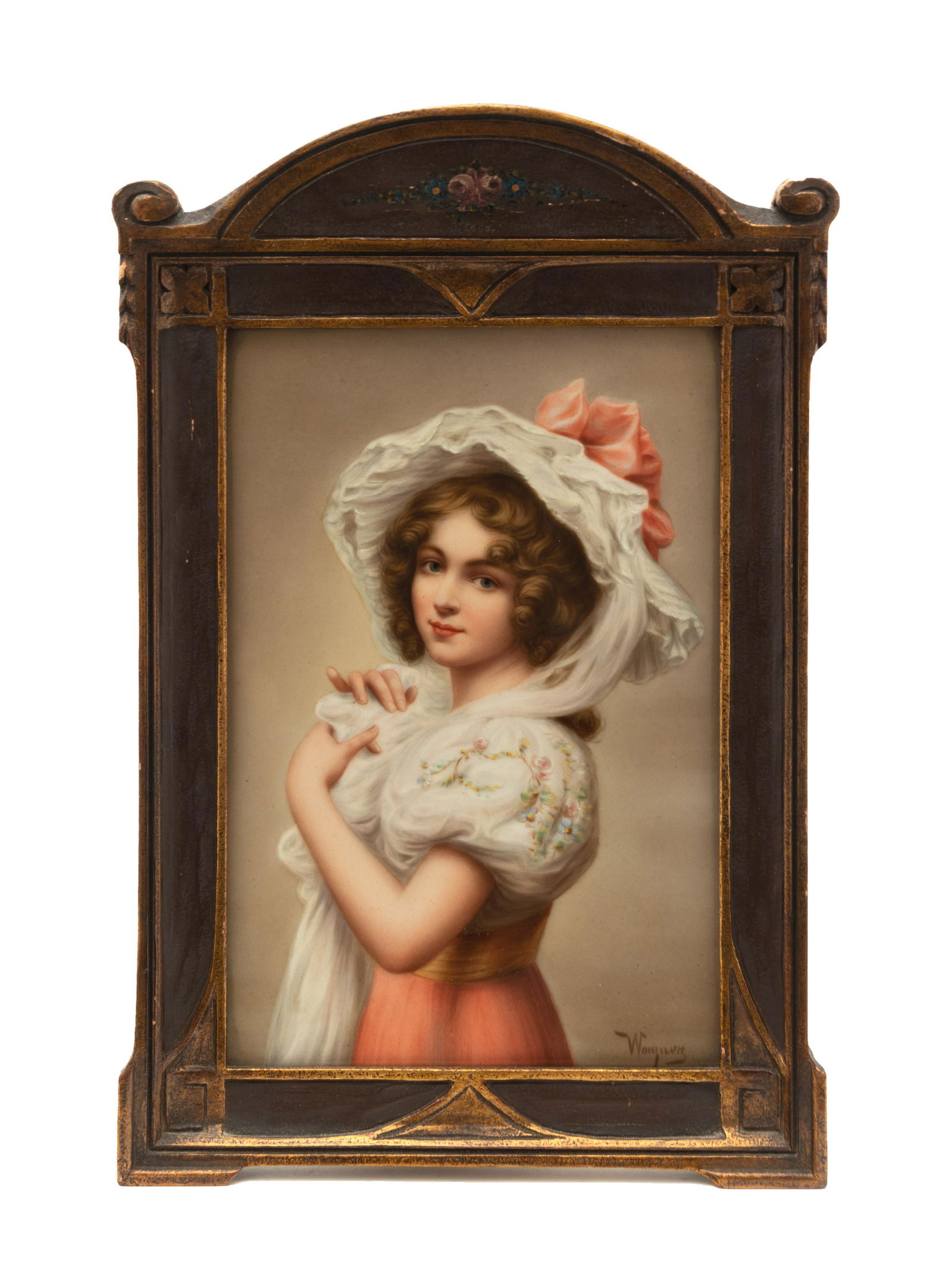 A German Painted Porcelain Plaque   (1 of 3)
