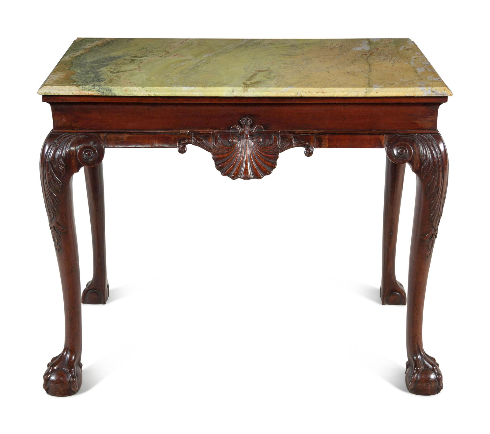 A George II Carved Mahogany Marble-Top Pier Table (1 of 4)