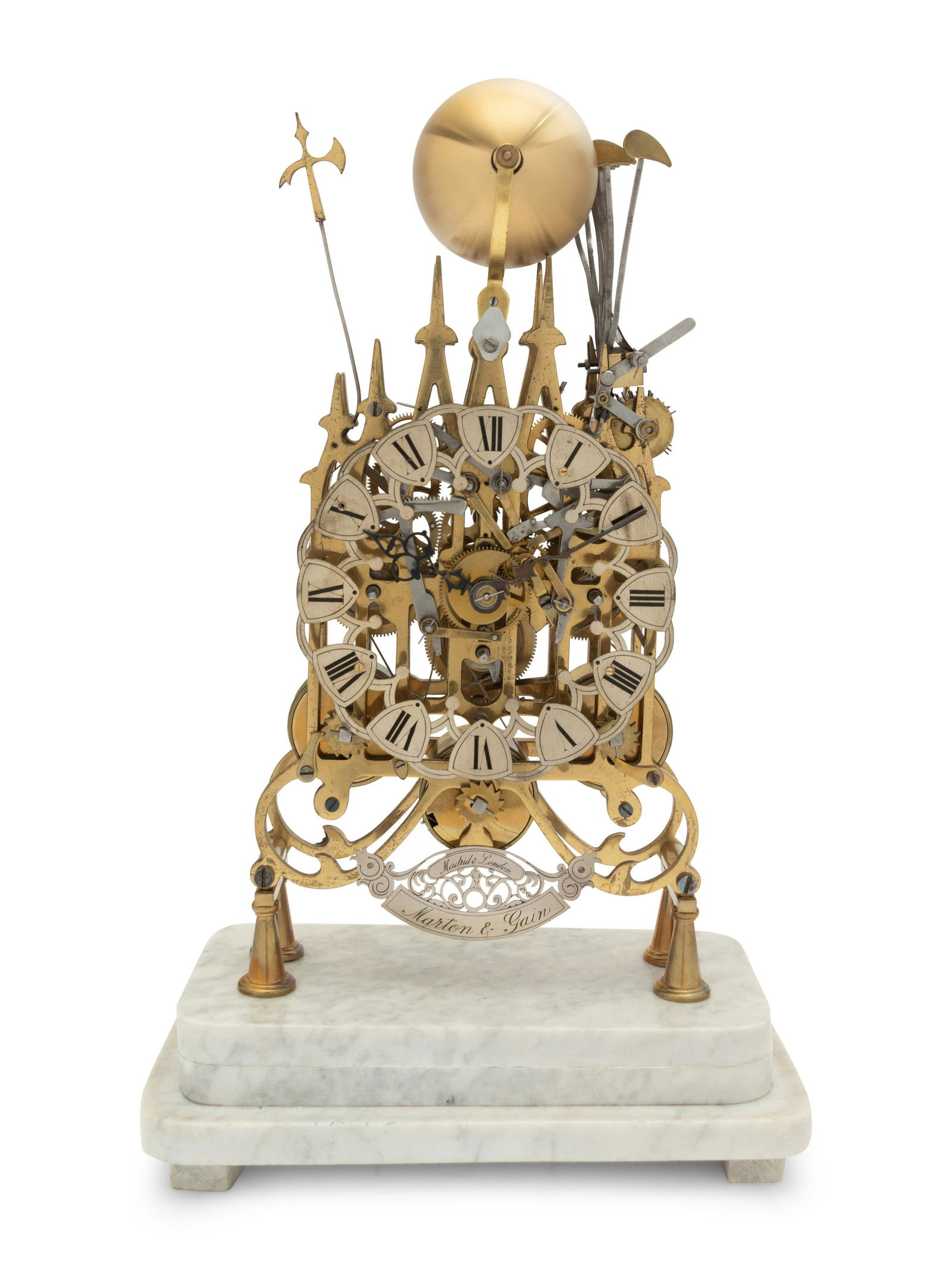 An English Brass Skeleton Clock (1 of 4)