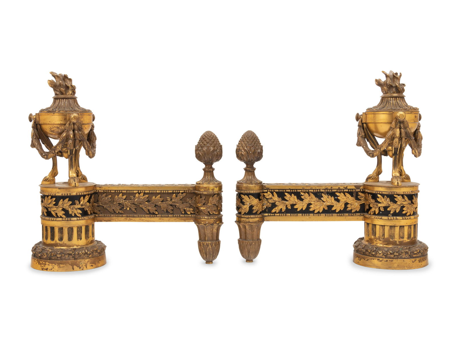A Pair of Louis XVI Style Gilt Bronze Chenets (1 of 3)