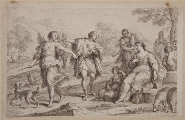 Francesco Bartolozzi, (Italian, 1727-1815), A Pair: Francesco Bartolozzi (Italian, 1727-1815) A Pair of Works etchings Largest 9/34 x 15 1/8 inches.