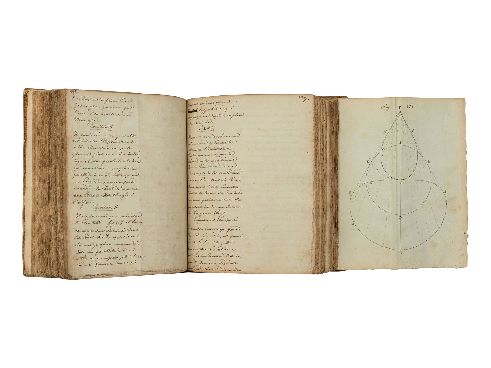 [MANUSCRIPTS - MATHEMATICS]. Manuscript notebook on geometry. [France, late-18th or early- 19th (1 of 2)