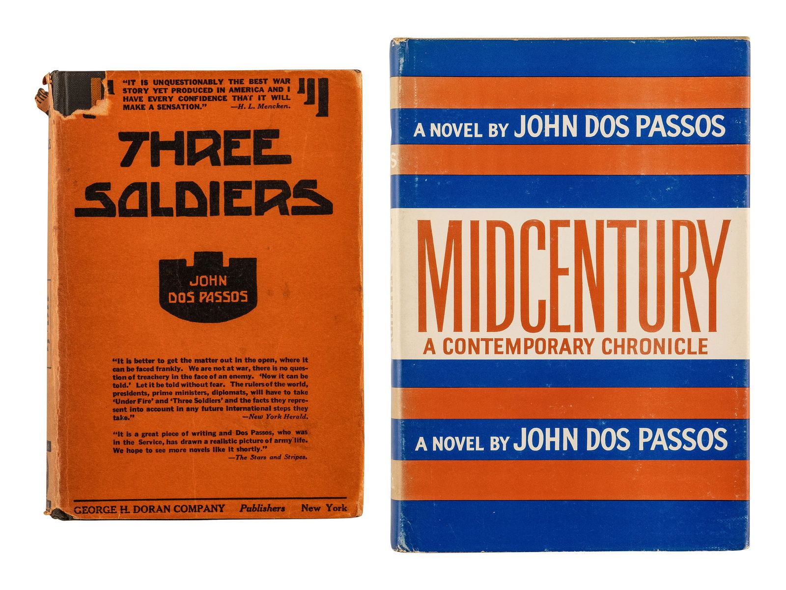 DOS PASSOS, John (1896-1970). A group of 3 works, all 8vo, all in original cloth or quarter cloth, (1 of 1)