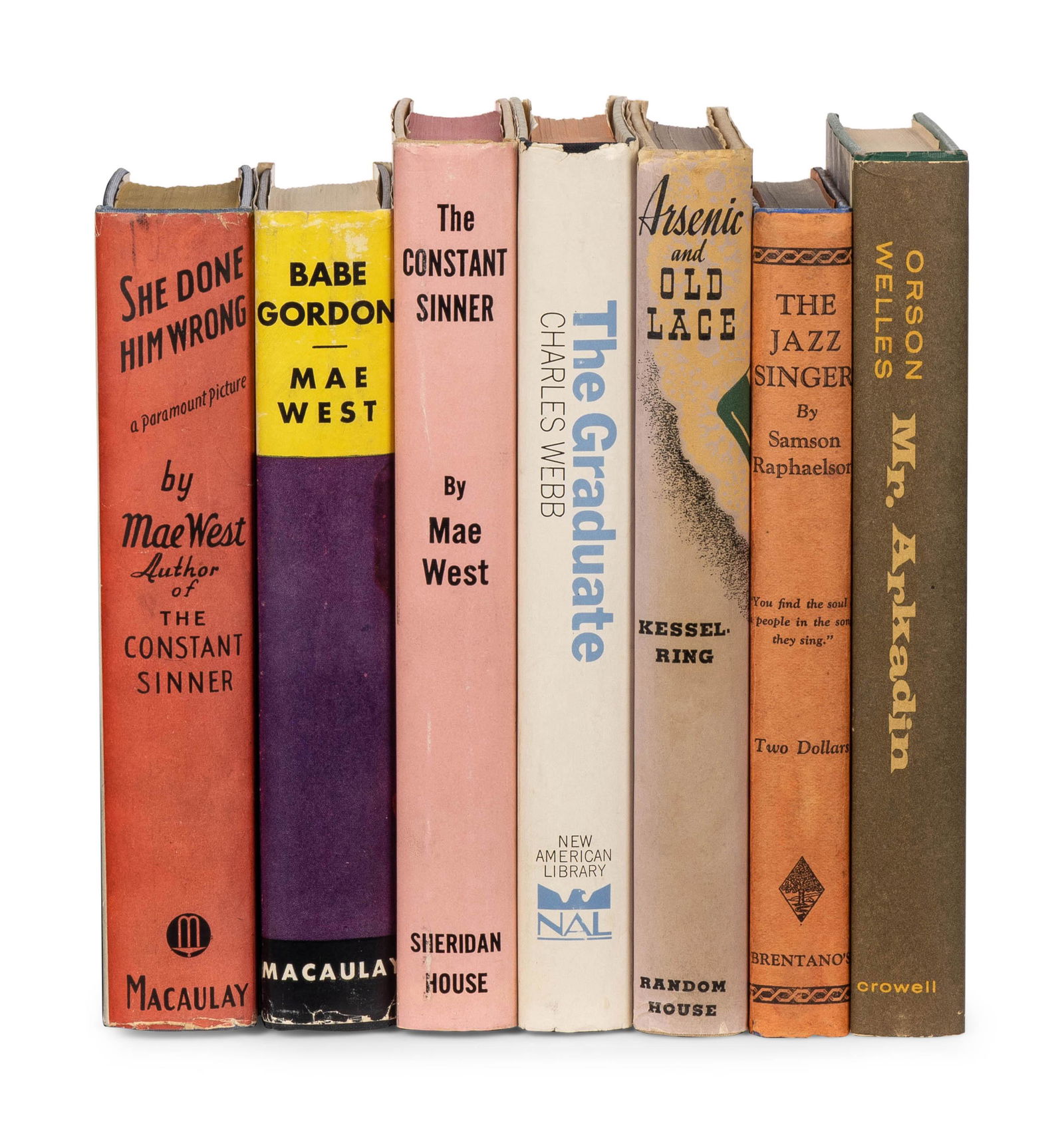 [LITERATURE ADAPTED TO FILM]. A group of 7 works, 8vo, original cloth and unrestored dust jackets, (1 of 1)