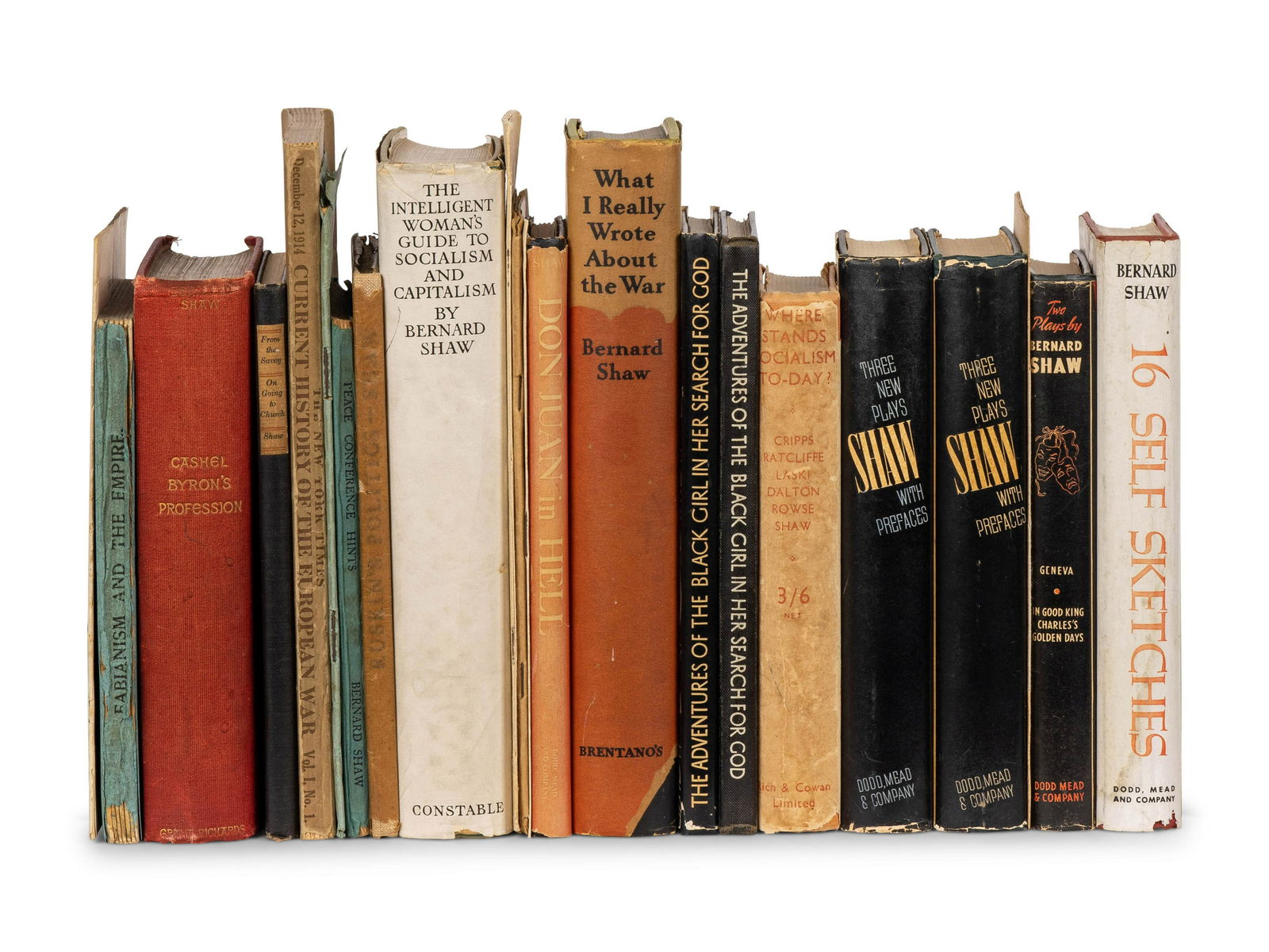 SHAW, George Bernard. A group of 20 political works, various 8vo and 12mo sizes, all in original (1 of 1)