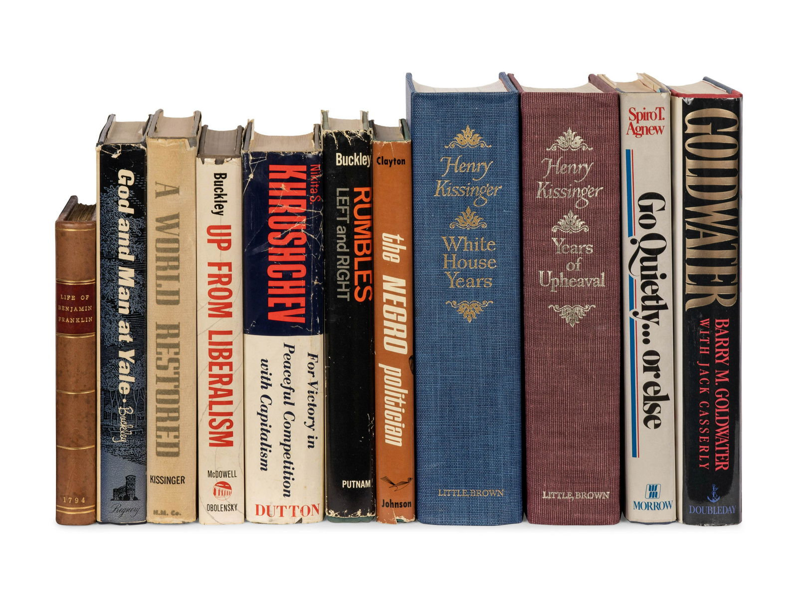 [POLITICIANS]. A group of 11 works, most FIRST EDITIONS. [With:] 2 items of ephemera, both in very (1 of 1)