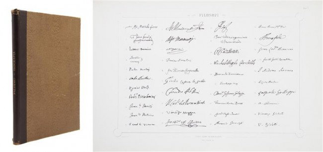 PALERMO, GIUSEPPE. Isografia ouvero reccolta di ...: PALERMO, GIUSEPPE Isografia ovvero raccolta di 2000 firme e monogrammi degli uomini piu celebri e ronomati che vissero nel corso di undici secoli dal 742 al 1870 ... Naples: Stabilimento Tipografico D