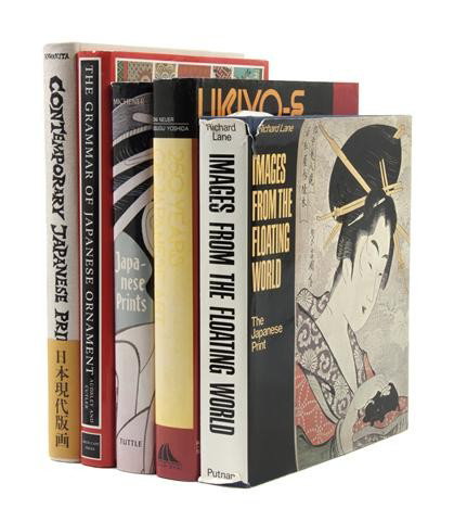 (ASIAN) A group of 15 books pertaining to Asian ar: (ASIAN) A group of 15 books pertaining to Asian art. Japanese Ceramics of the Last 100 Years. By Irene Stitt, (1974). Images From the Floating World. The Japanese Print. By Richard Lane, (1978).