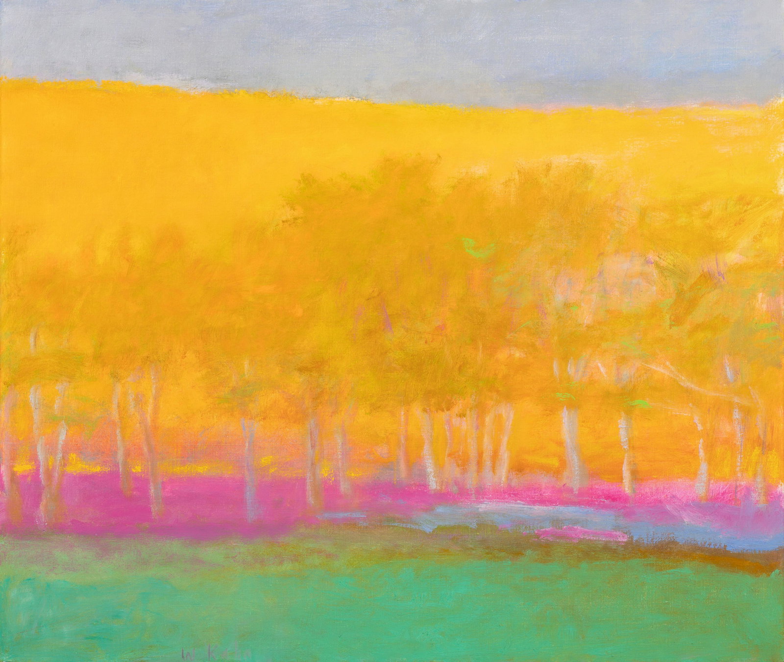 Wolf Kahn (American/German, 1927-2020) Untitled, 1993: Wolf Kahn (American/German, 1927-2020) Untitled, 1993 oil on canvas signed W Kahn (lower left); inscribed with artist's inventory number 69-1993 (verso) 24 x 28 inches.