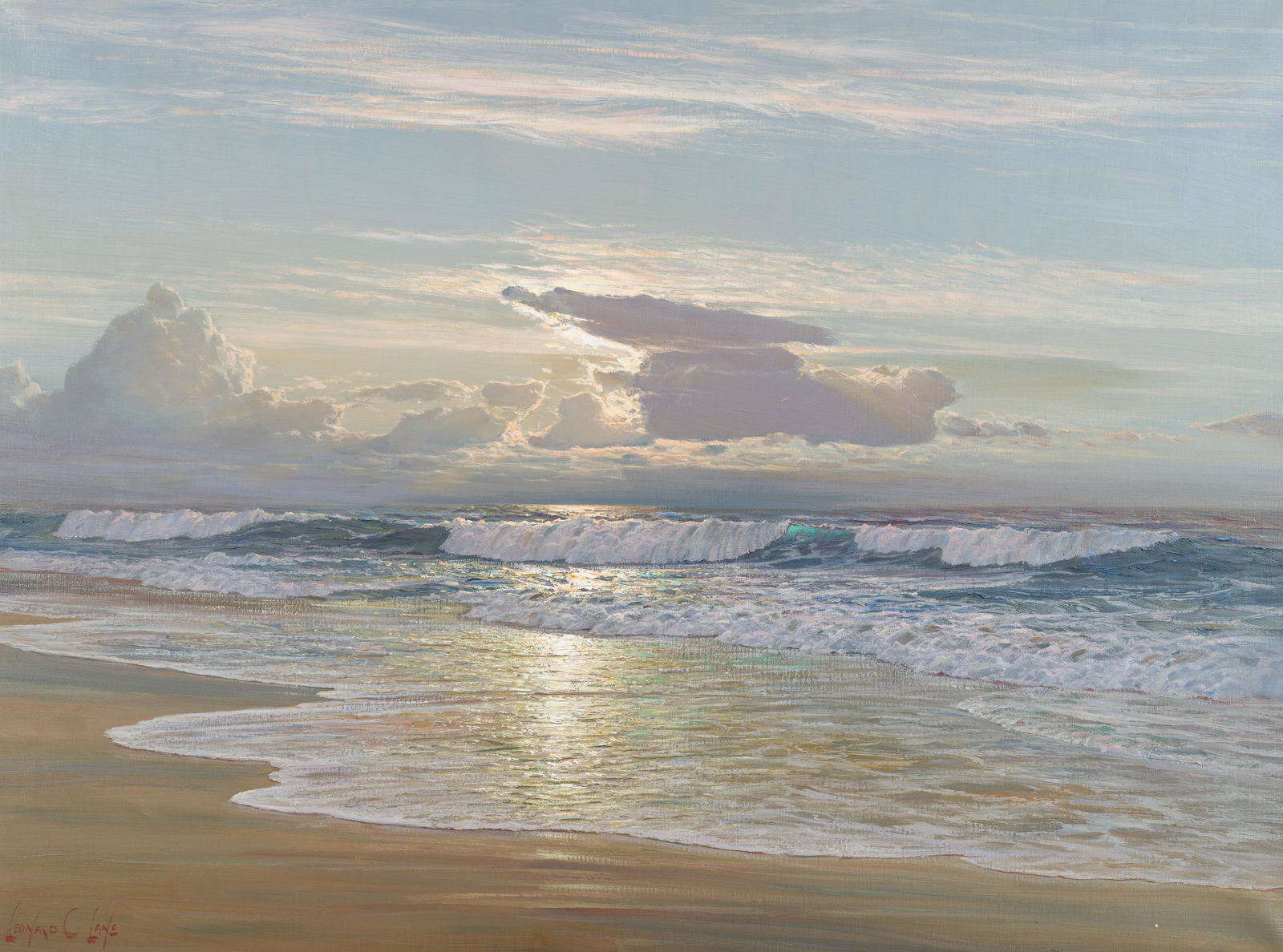 Leonard C. Lane (Canadian, 1910-1978) Moonlit Sea, 1967 (1 of 5)