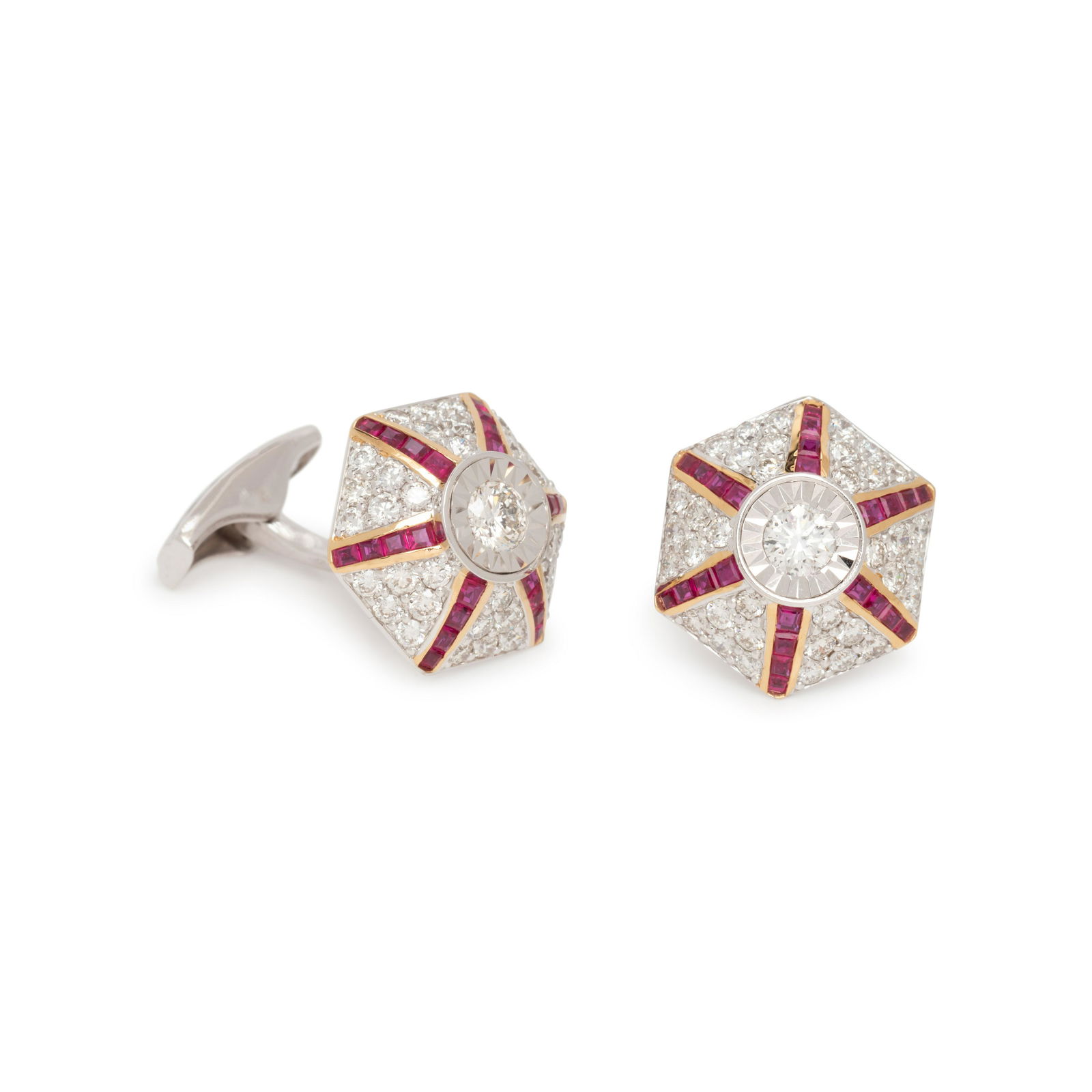 DIAMOND AND RUBY CUFFLINKS (1 of 2)