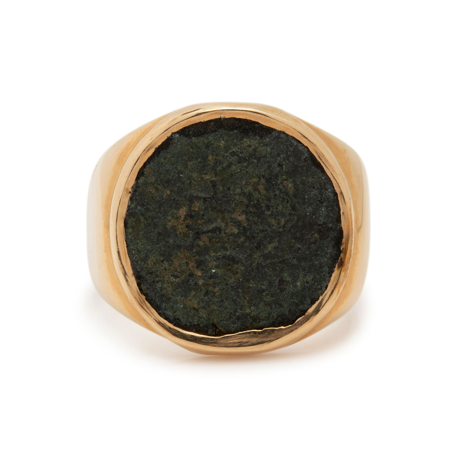 YELLOW GOLD AND COIN RING (1 of 3)