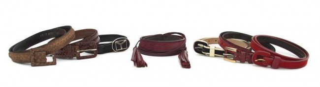 A Group of 7 Yves Saint Laurent Belts.: A Group of 7 Yves Saint Laurent Belts. Stamped: Yves Saint Laurent.