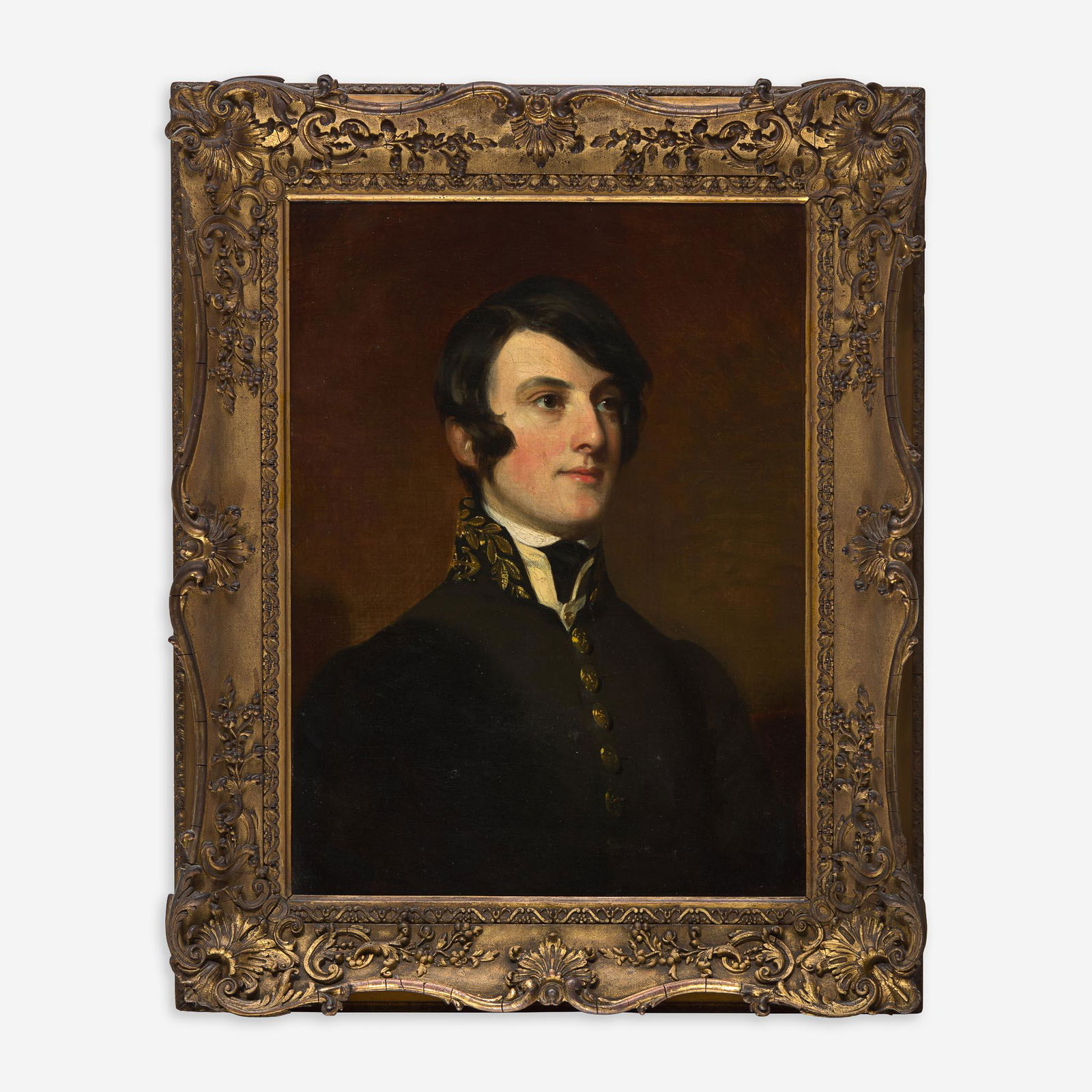 American School 19th century Portrait of a Young Naval Midshipman, circa 1835 (1 of 2)