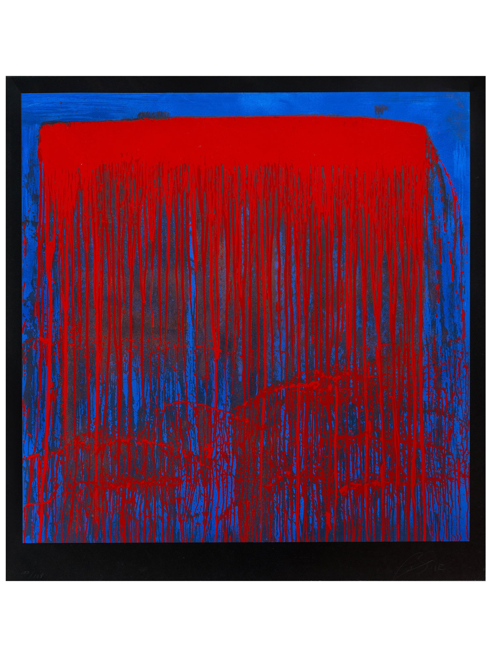 Pat Steir (American, b. 1940) Red/Blue Berlin Waterfall, 1993 (1 of 4)