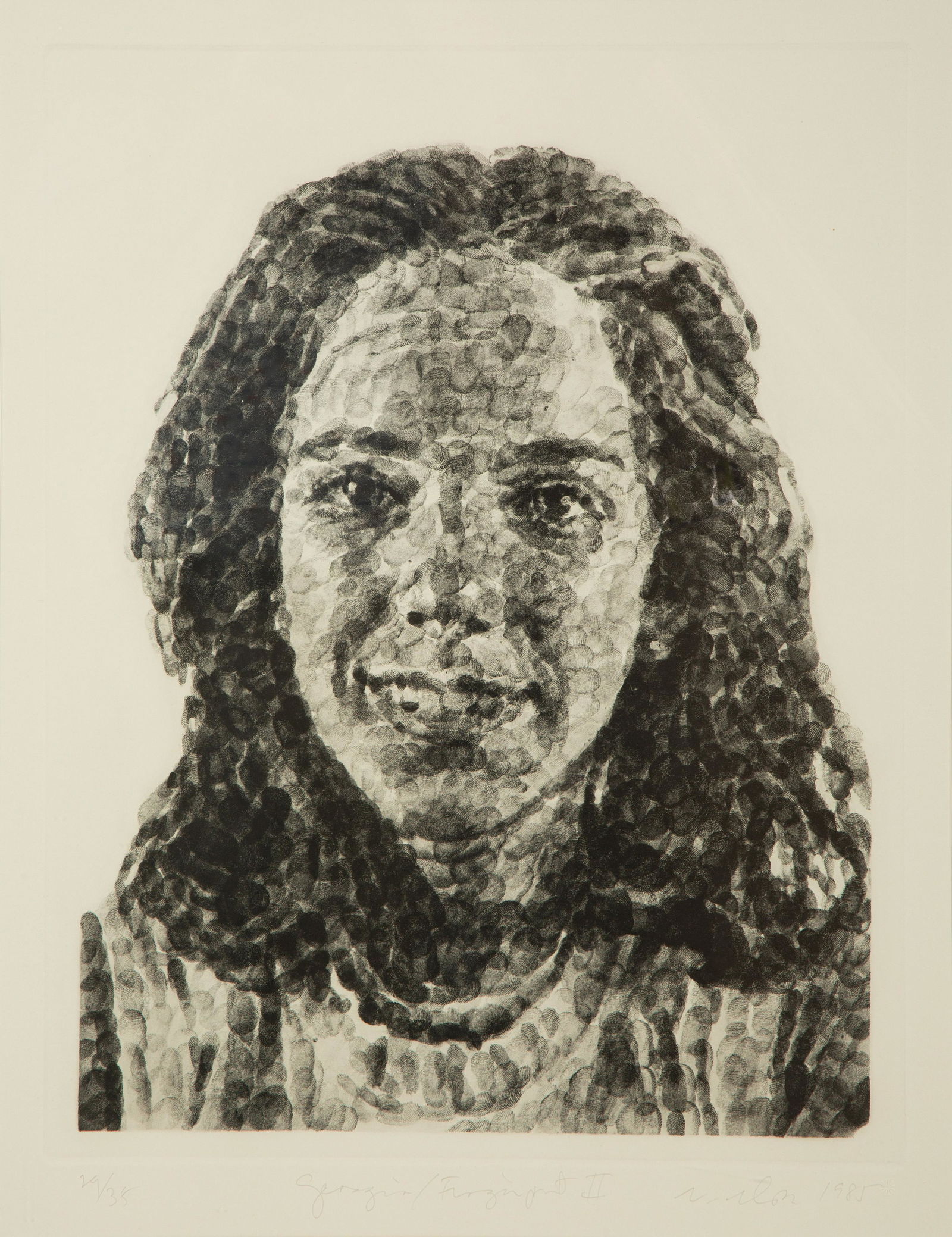 Chuck Close (American, b. 1940) Georgia/Fingerprint II, 1985 (1 of 5)
