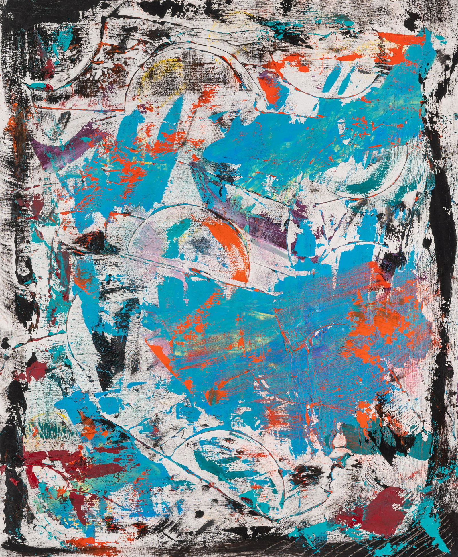 Alex Olson (American, b. 1978) Untitled, 2014: Alex Olson (American, b. 1978) Untitled, 2014 oil and modeling paste on gessoed paper 17 x 14 inches. Provenance: Shane Campbell Gallery, Chicago