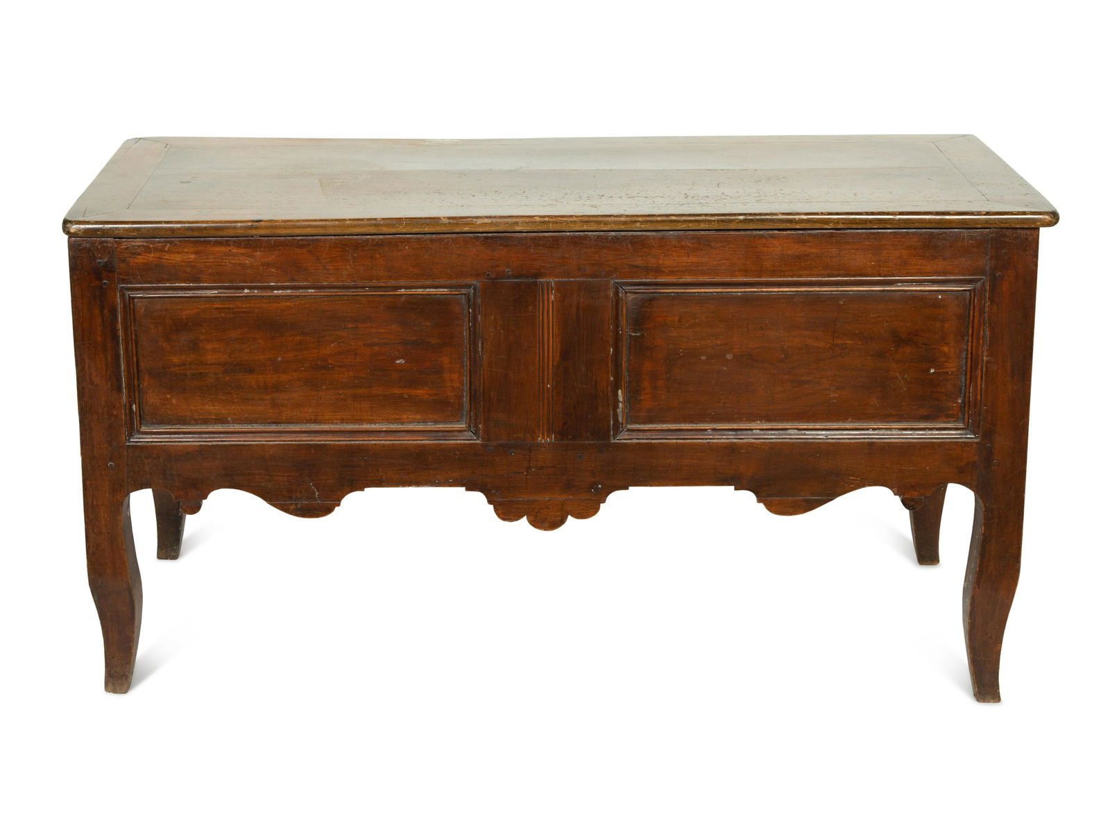 A Louis XV Style Walnut Coffer Height 27 x width 51 1/4 x depth 22 1/2 inches. (1 of 5)