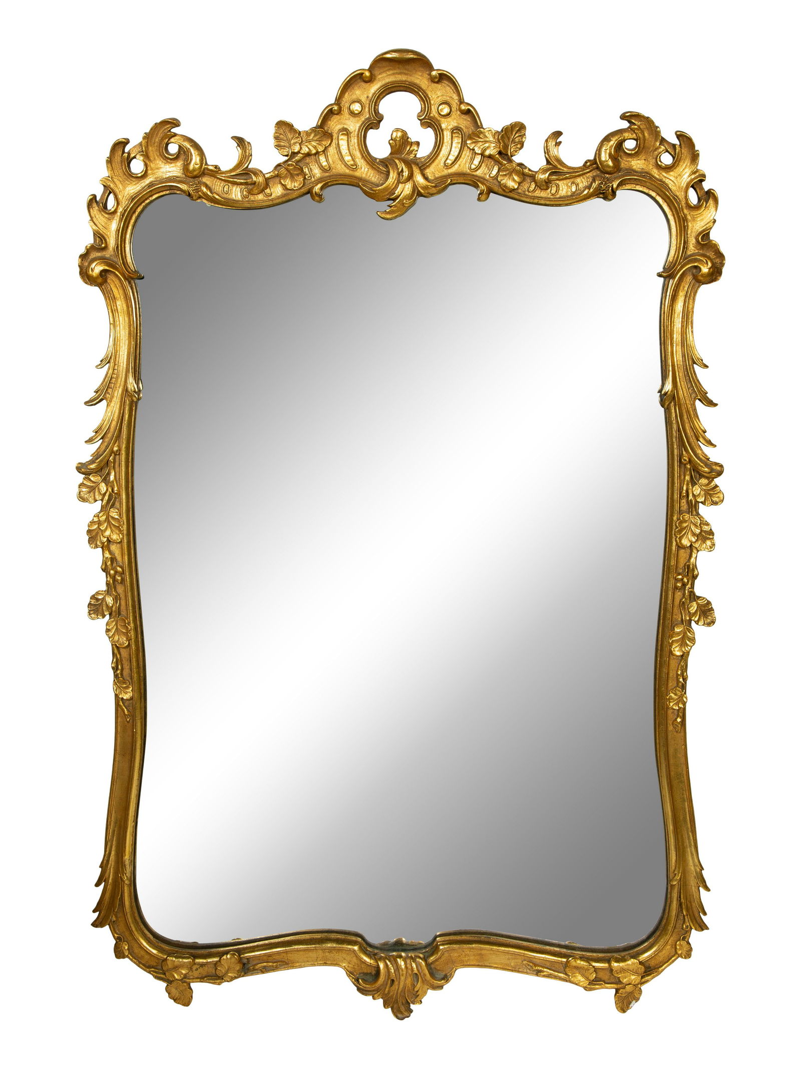 A George II Style Giltwood Mirror Height 41 1/2 x width 26 3/4 x depth 1 1/2 inches. (1 of 5)