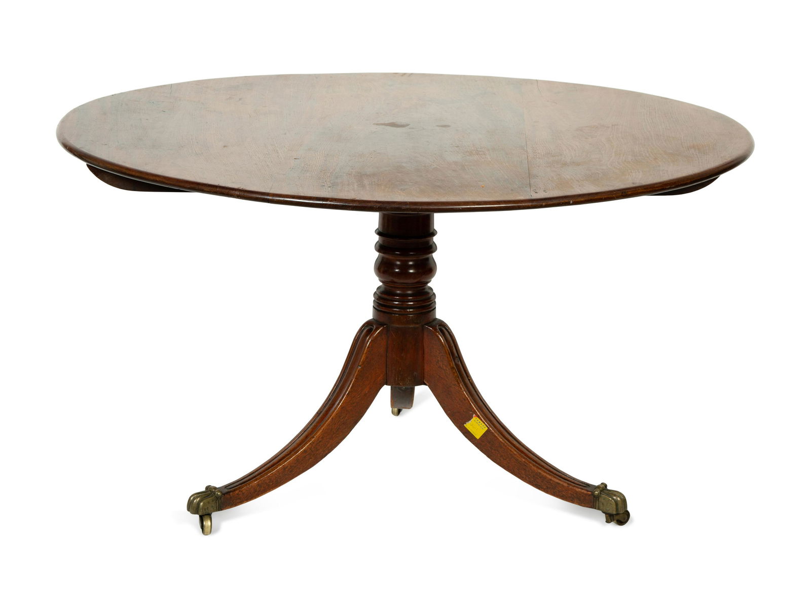A Regency Style Mahogany Breakfast Table Height 28 1/8 x width 50 1/2 x depth 44 1/4 inches. (1 of 4)