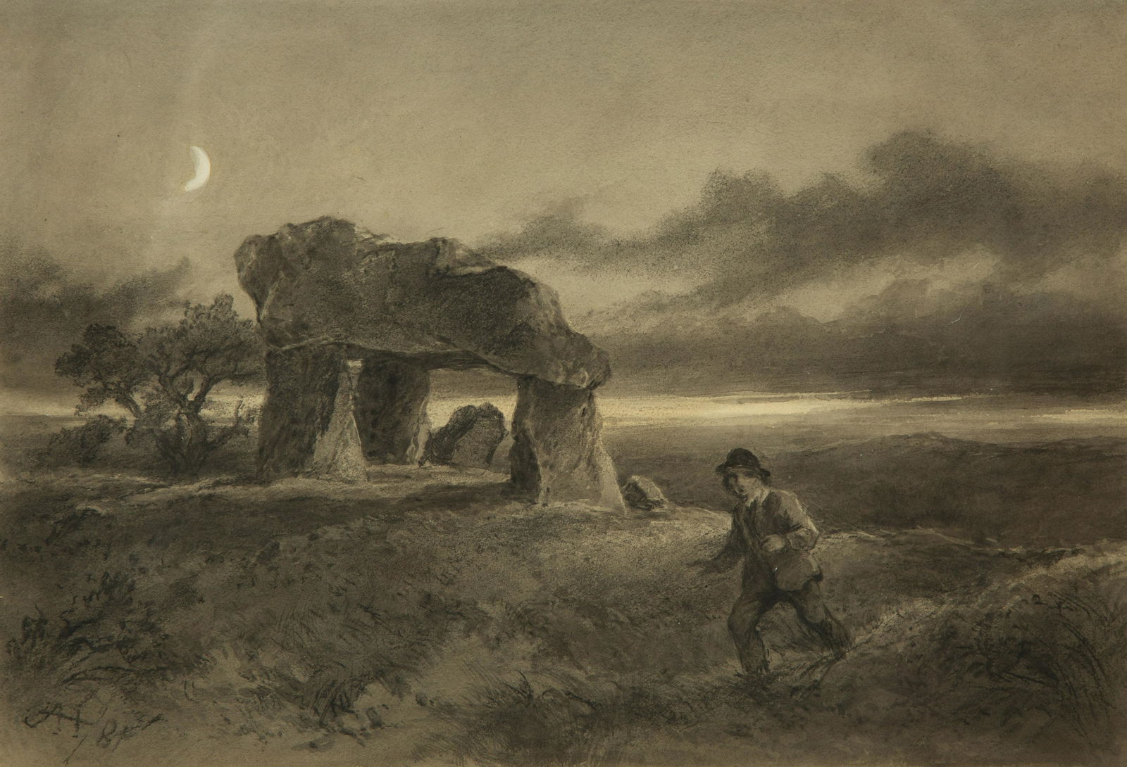 John Adam Plimmer Houston (British, 1812-1884) The Haunted Cromlech, 1881 (1 of 5)