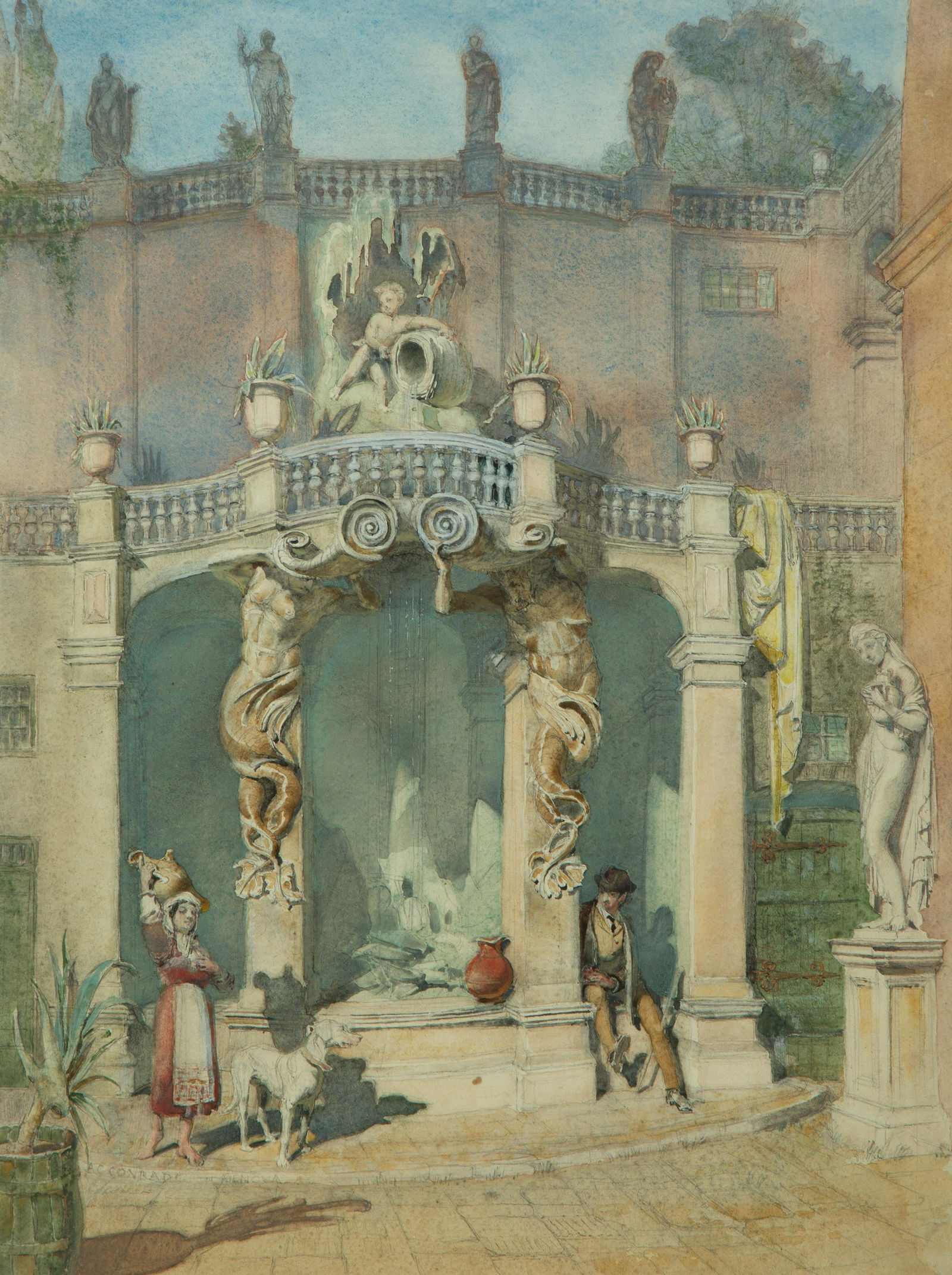 Alfred Charles Conrade (British, 1863-1955) Genoa (1 of 4)