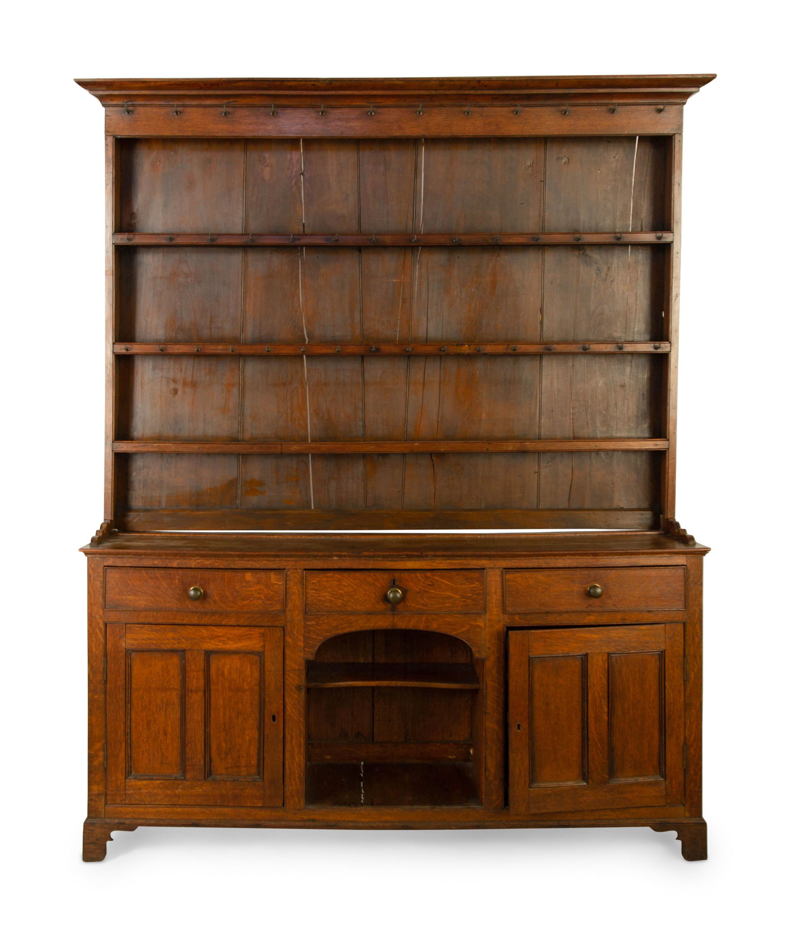 An English Oak Welsh Cupboard Height 89 x width 69 x depth 16 inches. (1 of 4)