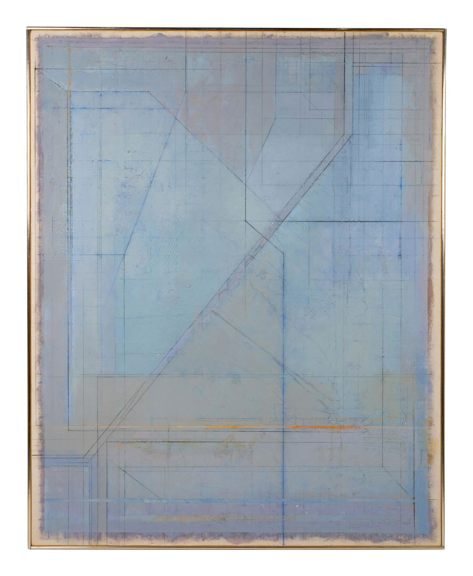 Joseph Almyda (American, 1927-2011) Delta Series: 10, 1975: Joseph Almyda (American, 1927-2011) Delta Series: 10, 1975 acrylic and graphite on canvas signed and dated (on reverse) 60 x 48 inches.