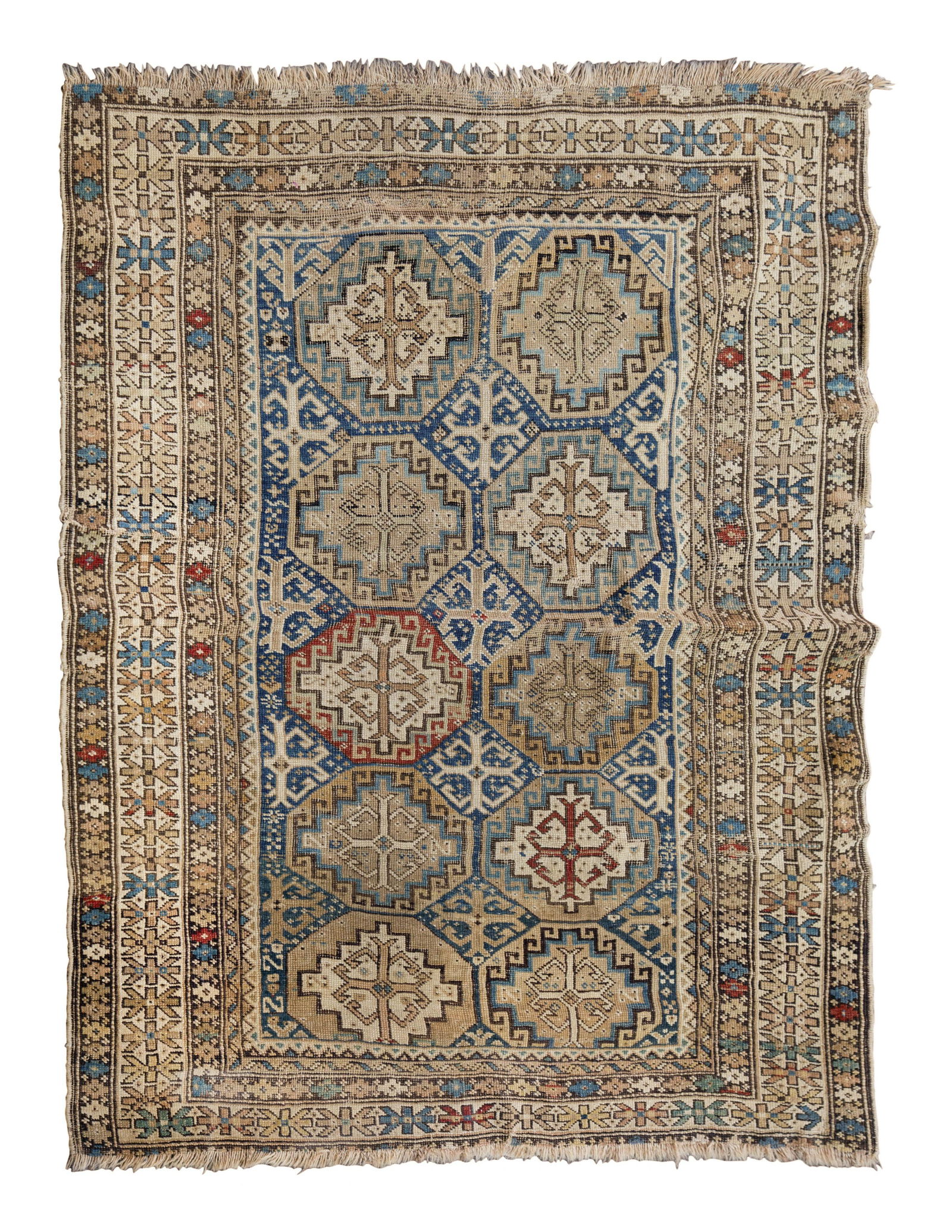 A Kuba Wool Rug 4 feet 6 inches x 3 feet 6 inches. (1 of 2)