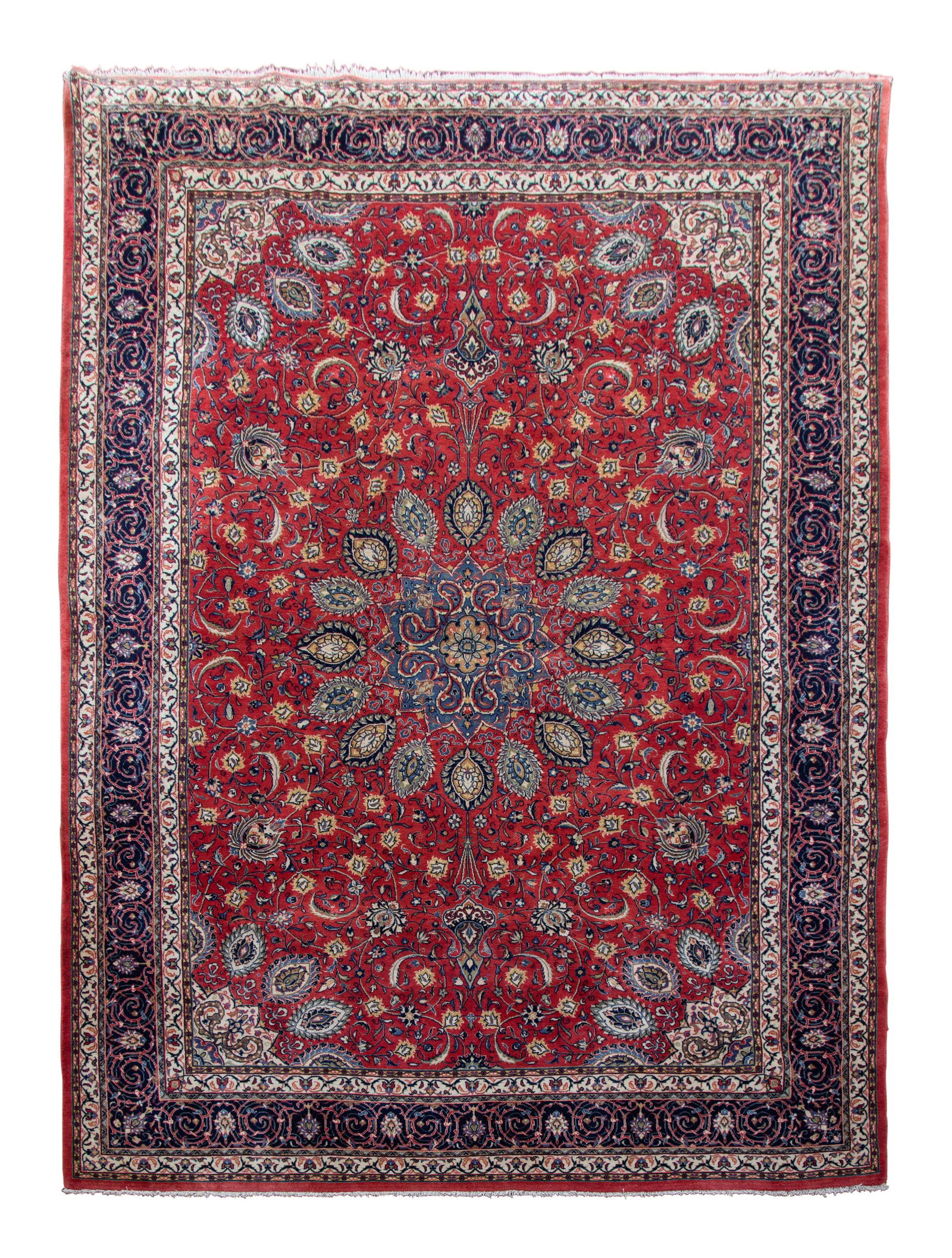 A Nain Wool Rug 13 feet 9 inches x 9 feet 7 inches. (1 of 3)