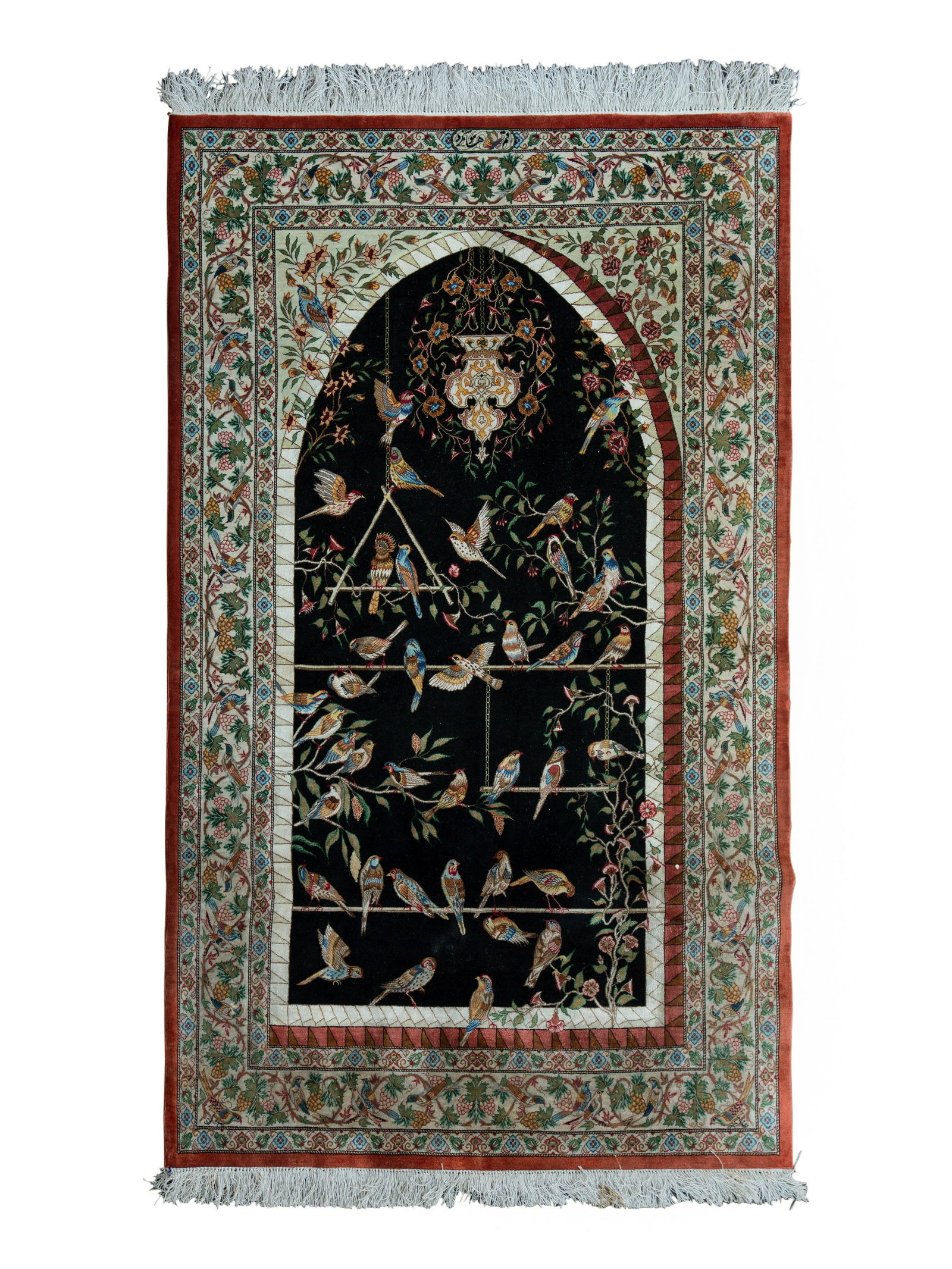 A Hereke Silk and Wool Rug 5 feet 1 inch x 3 feet 4 inches. (1 of 1)