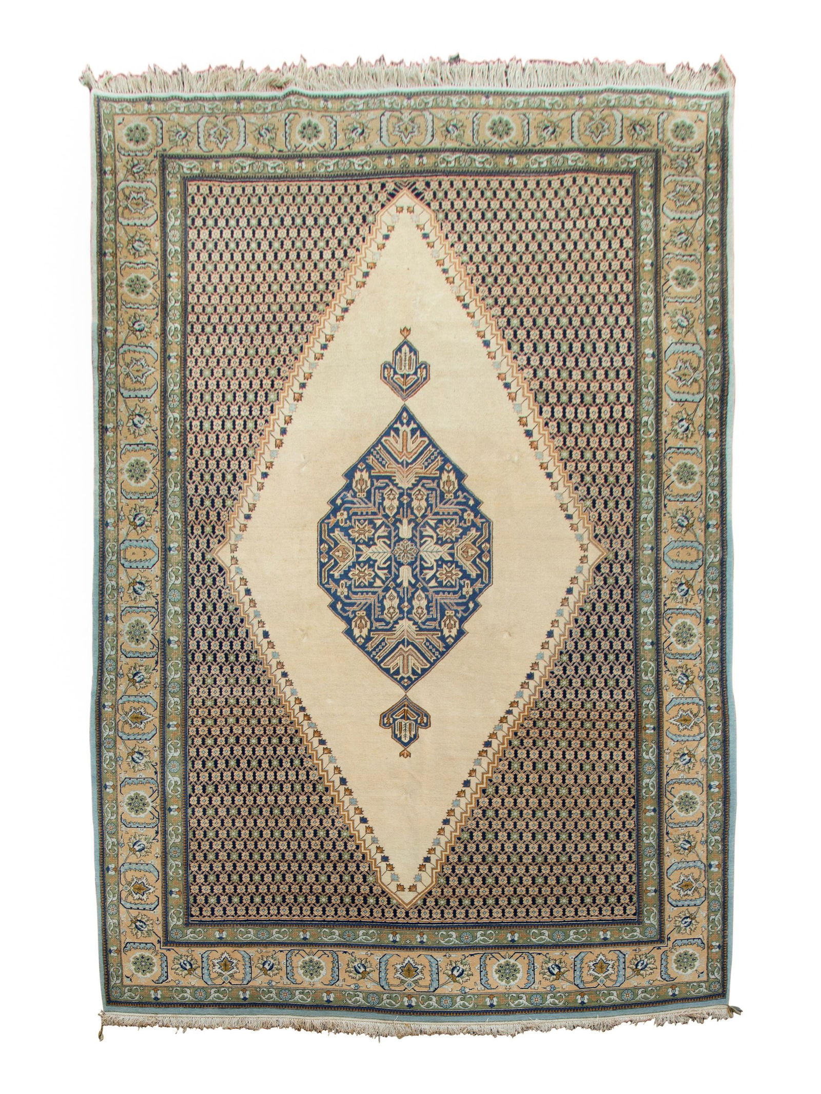 A Kashan Wool Rug  12 feet 8 inches x 8 feet 6 inches. (1 of 3)