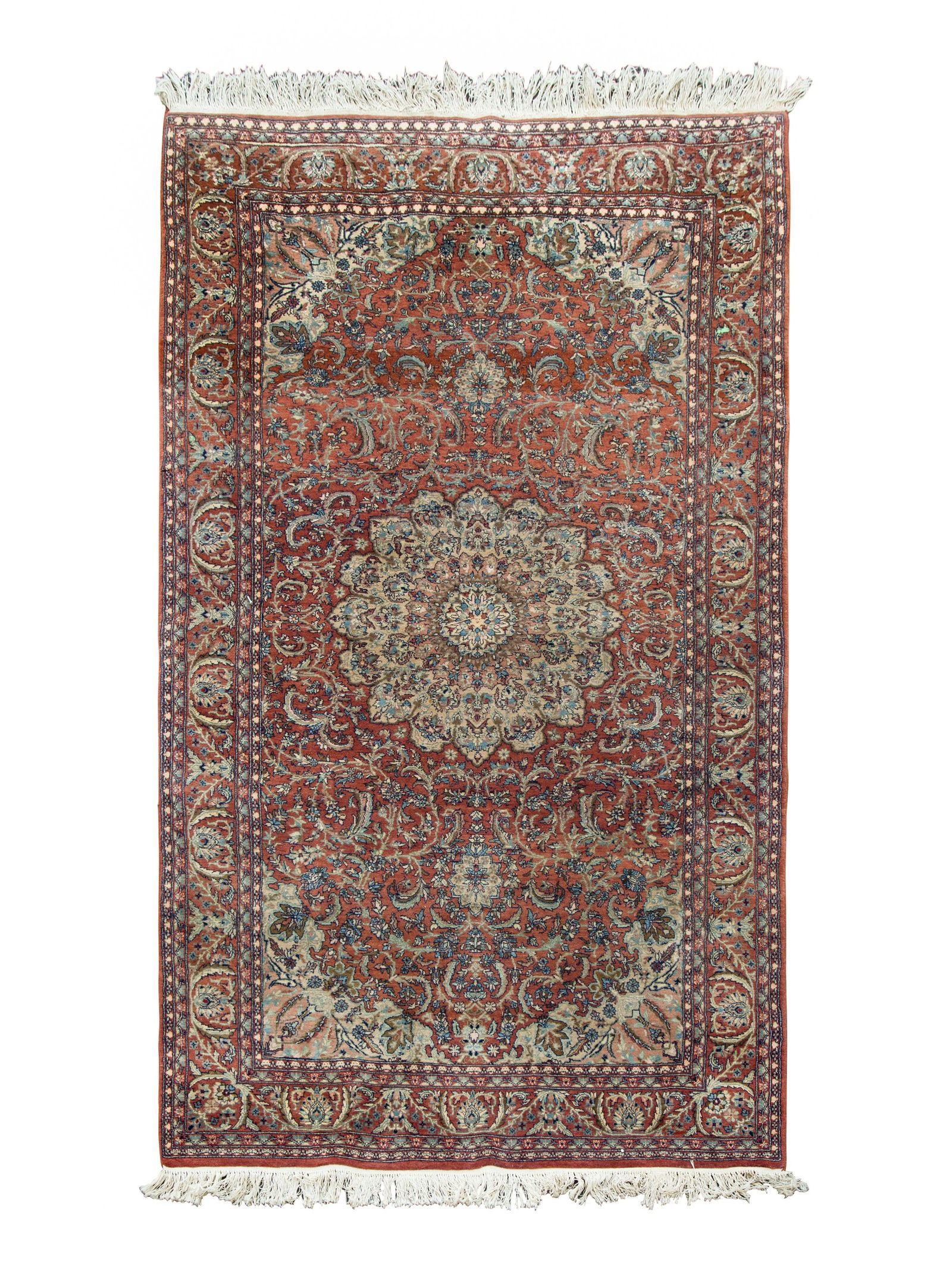 A Pakistani Wool Rug 7 feet 9 inches x 4 feet 9 inches. (1 of 2)