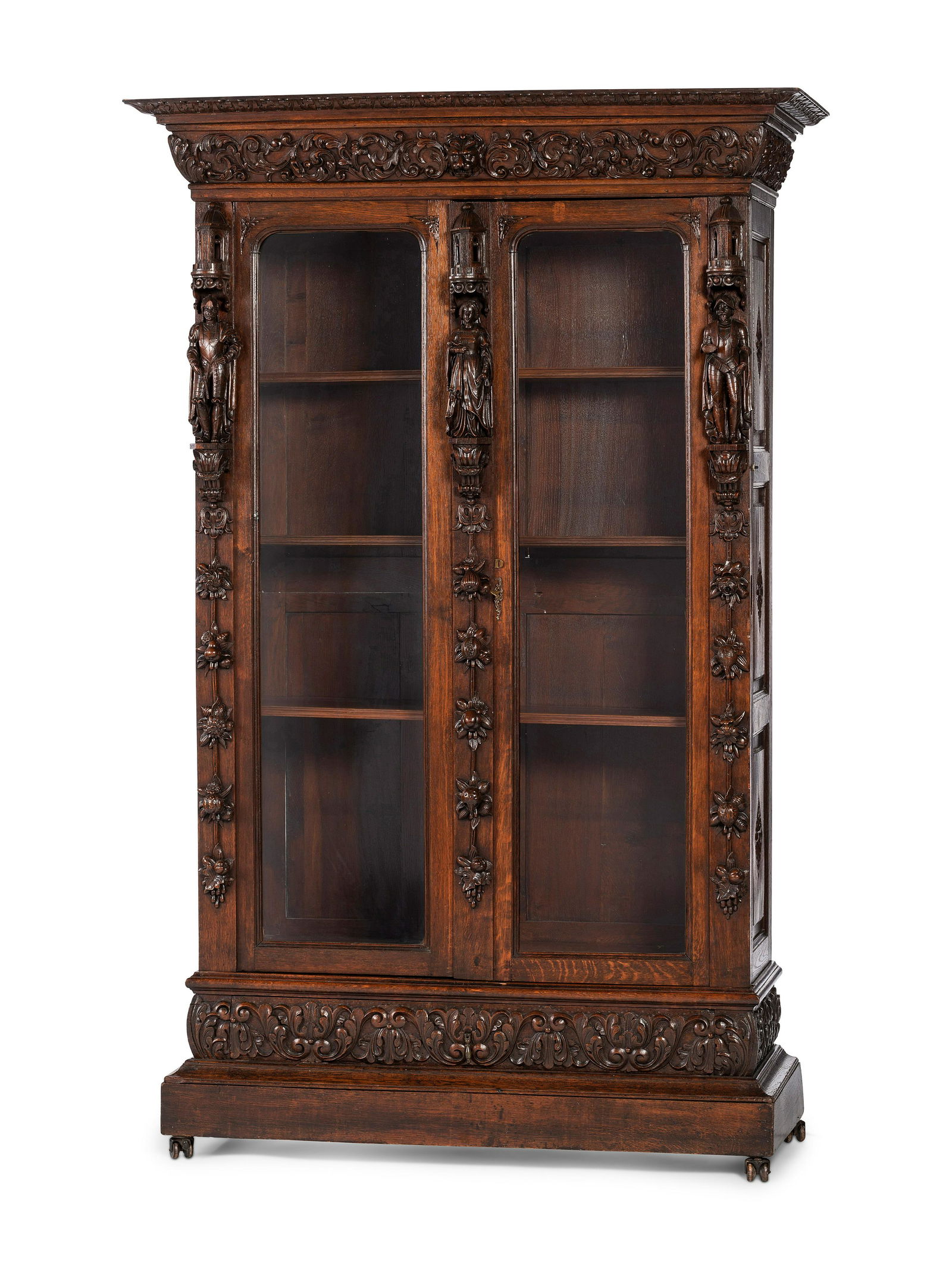 A Renaissance Revival Carved Oak Display Cabinet (1 of 5)