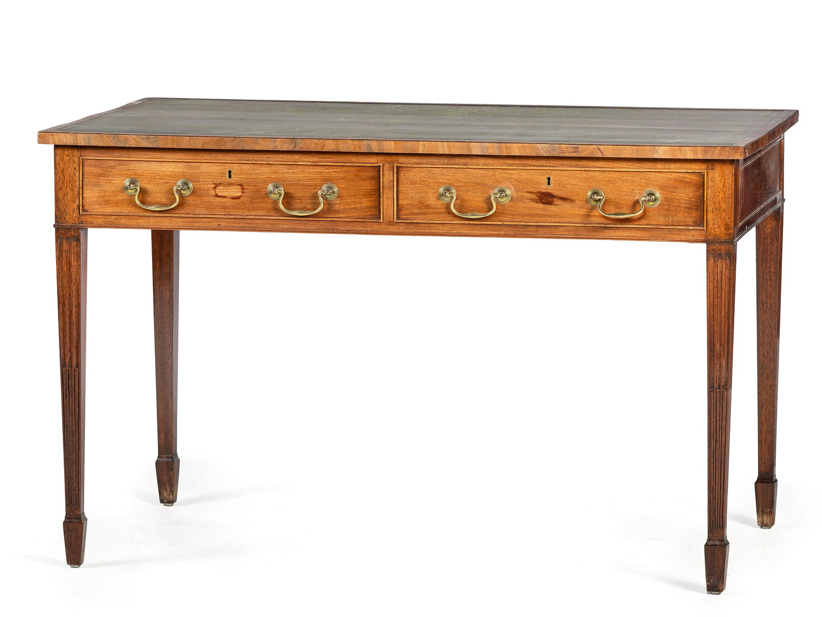An English Mahogany Leather Inset Writing Table (1 of 6)