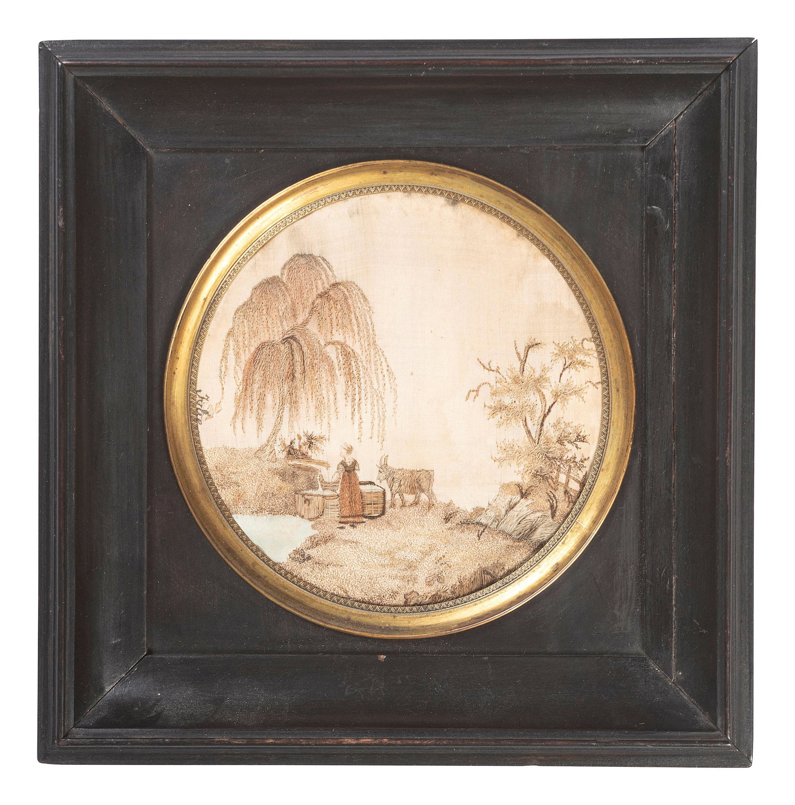 An English Silkwork Embroidered Picture   (1 of 2)