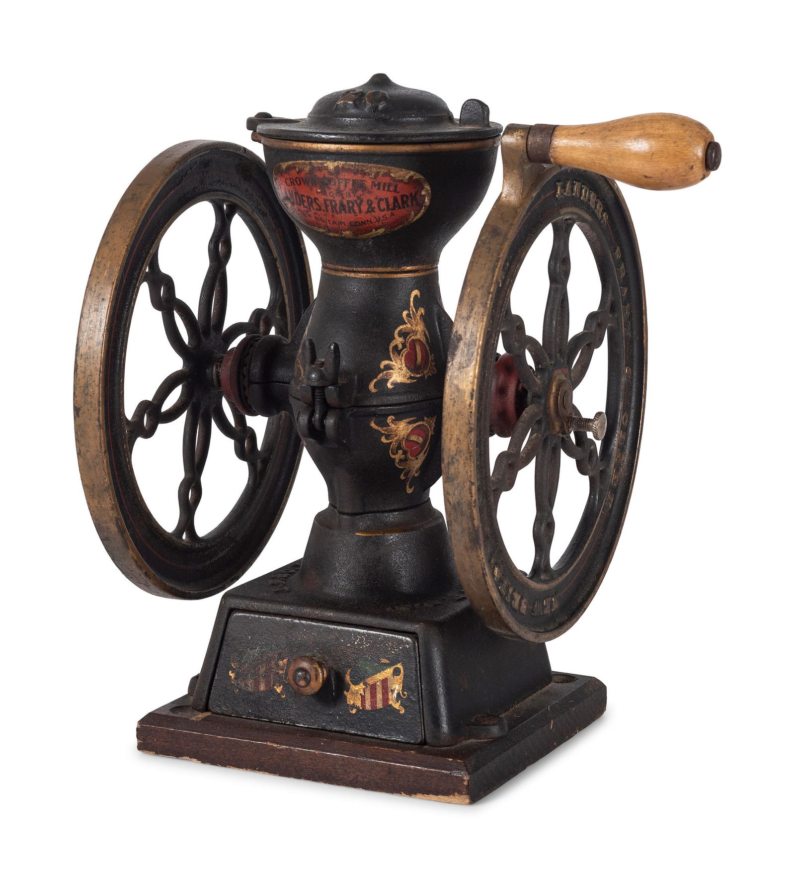A Landers, Frary & Clark Painted Cast Iron Coffee Mill (1 of 4)