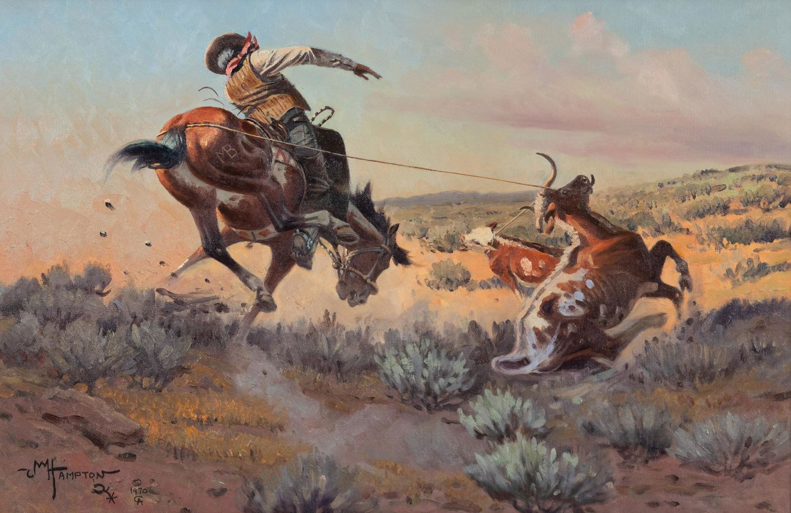 John Wayde Hampton (American, 1918-2000)  A Little Trouble , 1970 (1 of 6)