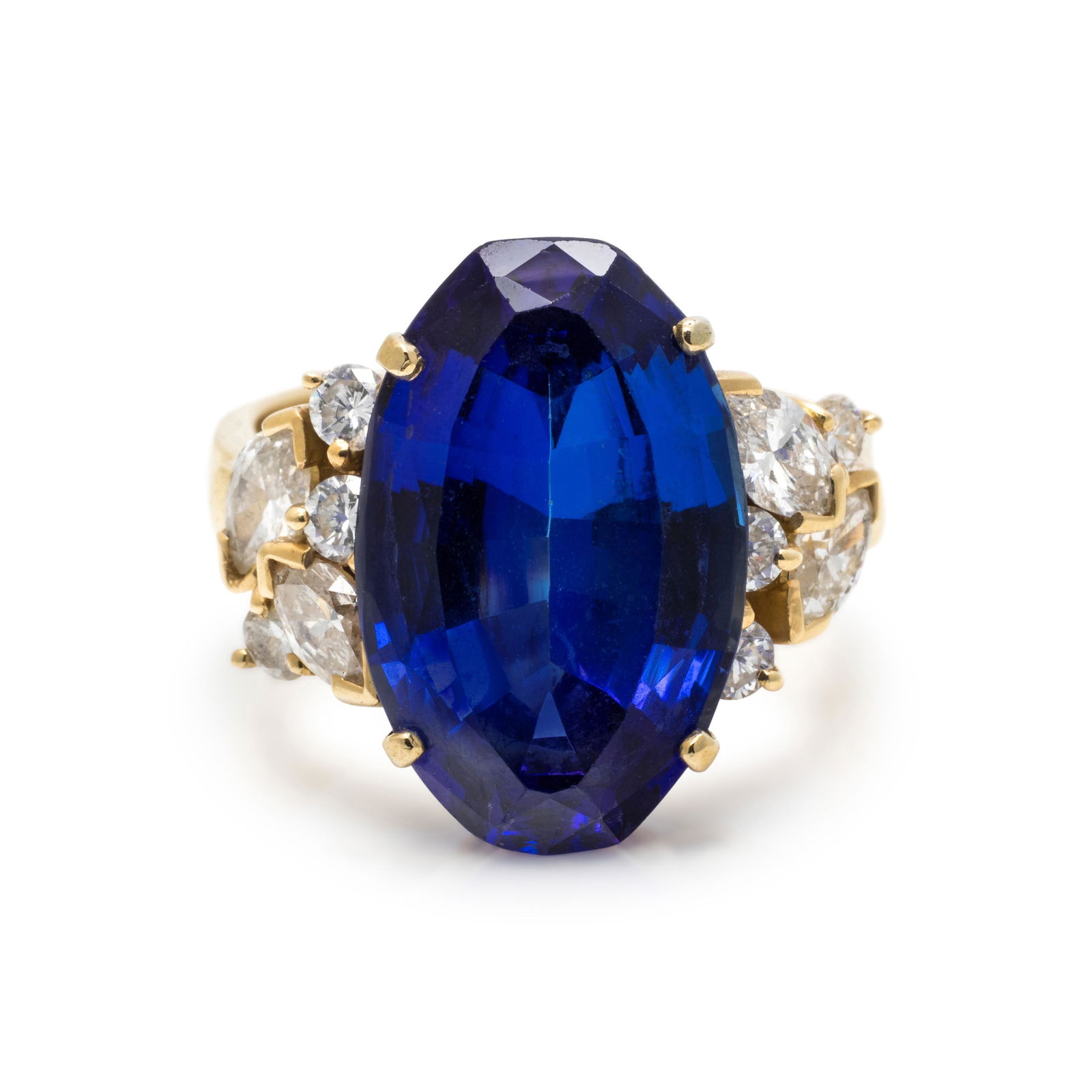 TANZANITE AND DIAMOND RING (1 of 3)