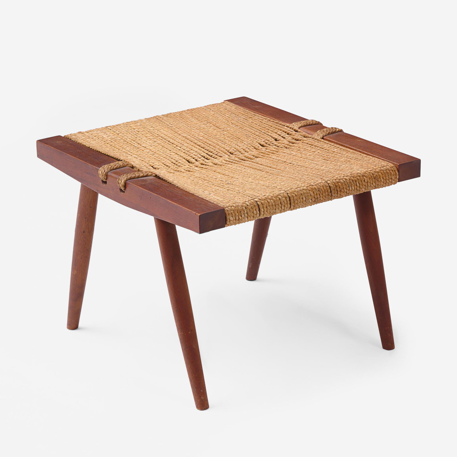 George Nakashima A "Grass-Seated" Stool, New Hope, Pennsylvania, 1964 (1 of 3)