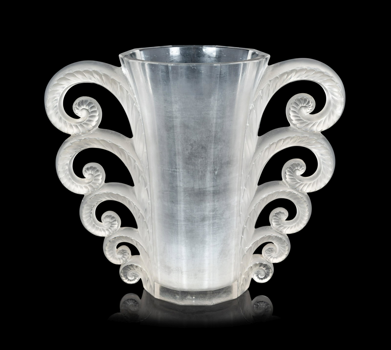 A Lalique Beauvais Vase Height 7 1/2 inches. (1 of 4)