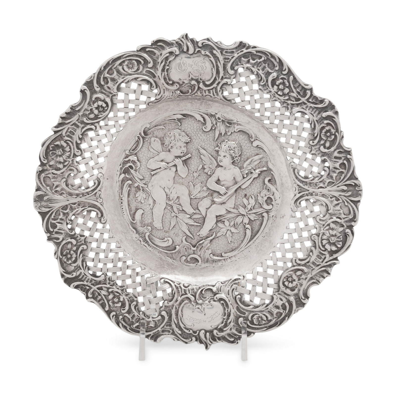 A German Silver Tray Diameter 8 inches. (1 of 5)