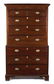 57: A George III Mahogany Chest-on-Chest, Height 71 3/4