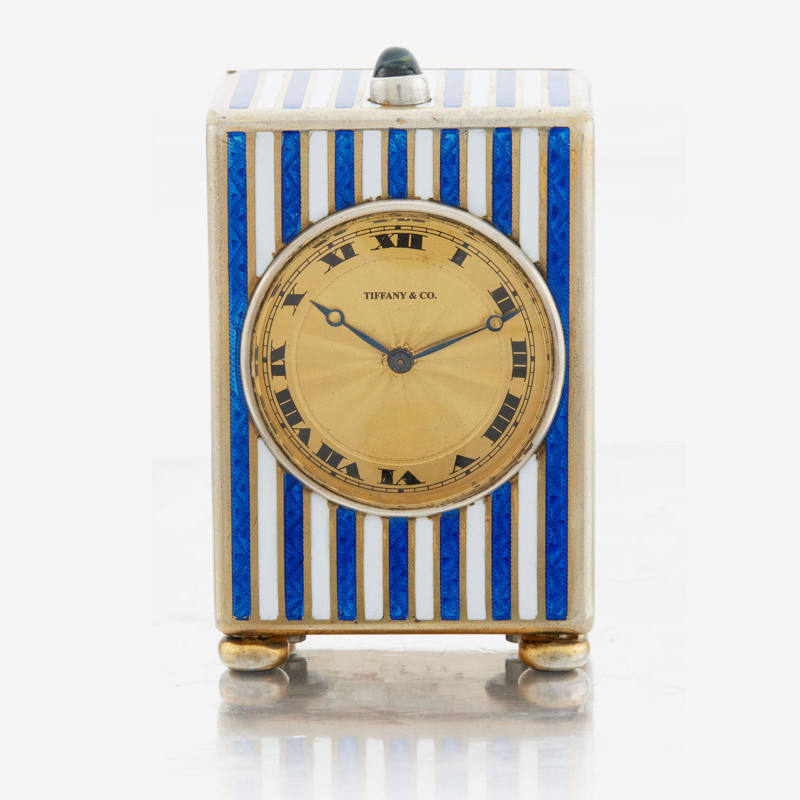 An argentium repeater desk clock, Tiffany & Company (1 of 4)