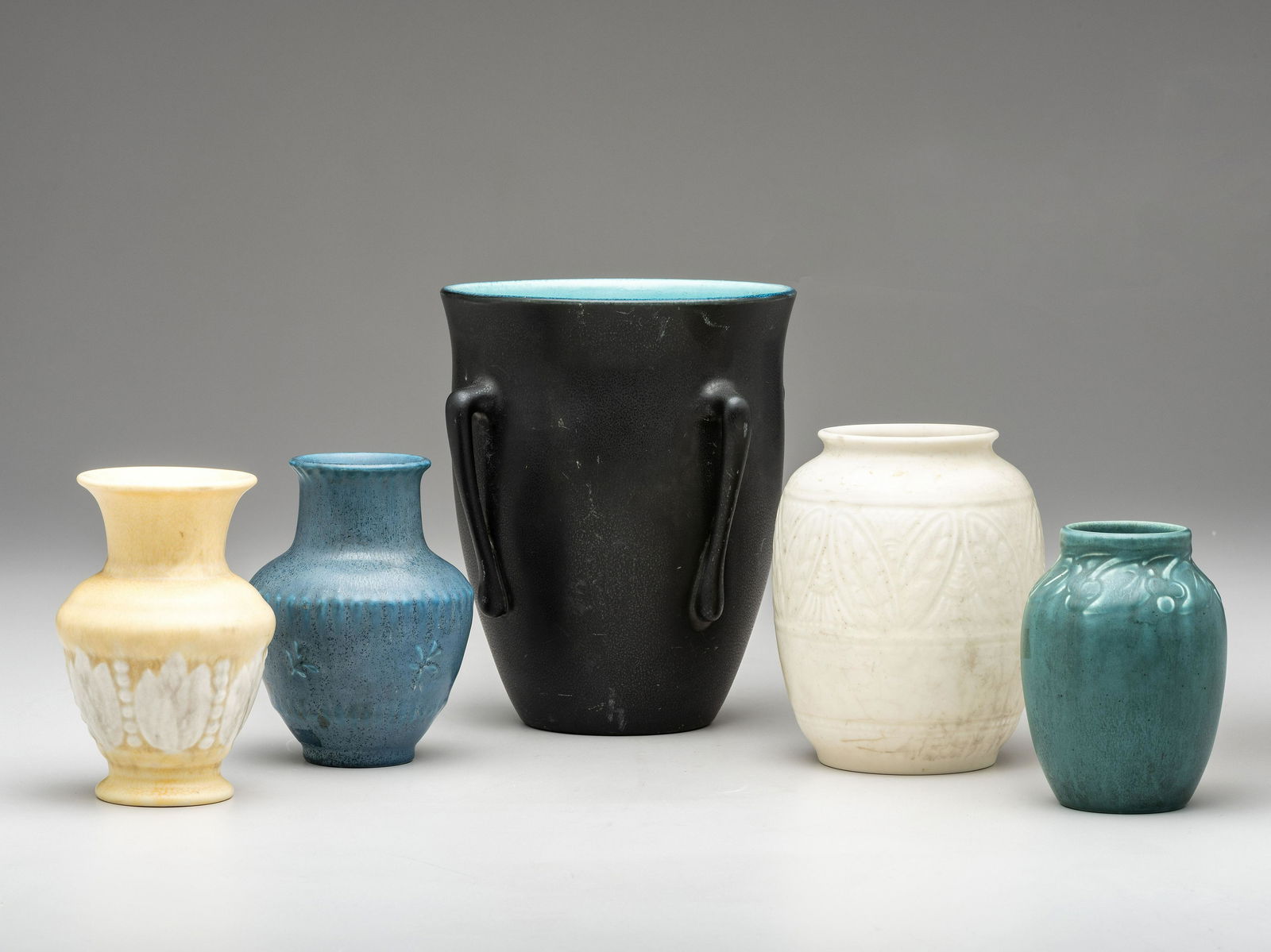 Rookwood Pottery American, 1921-1940 Five Carved and Mat Vases (1 of 7)